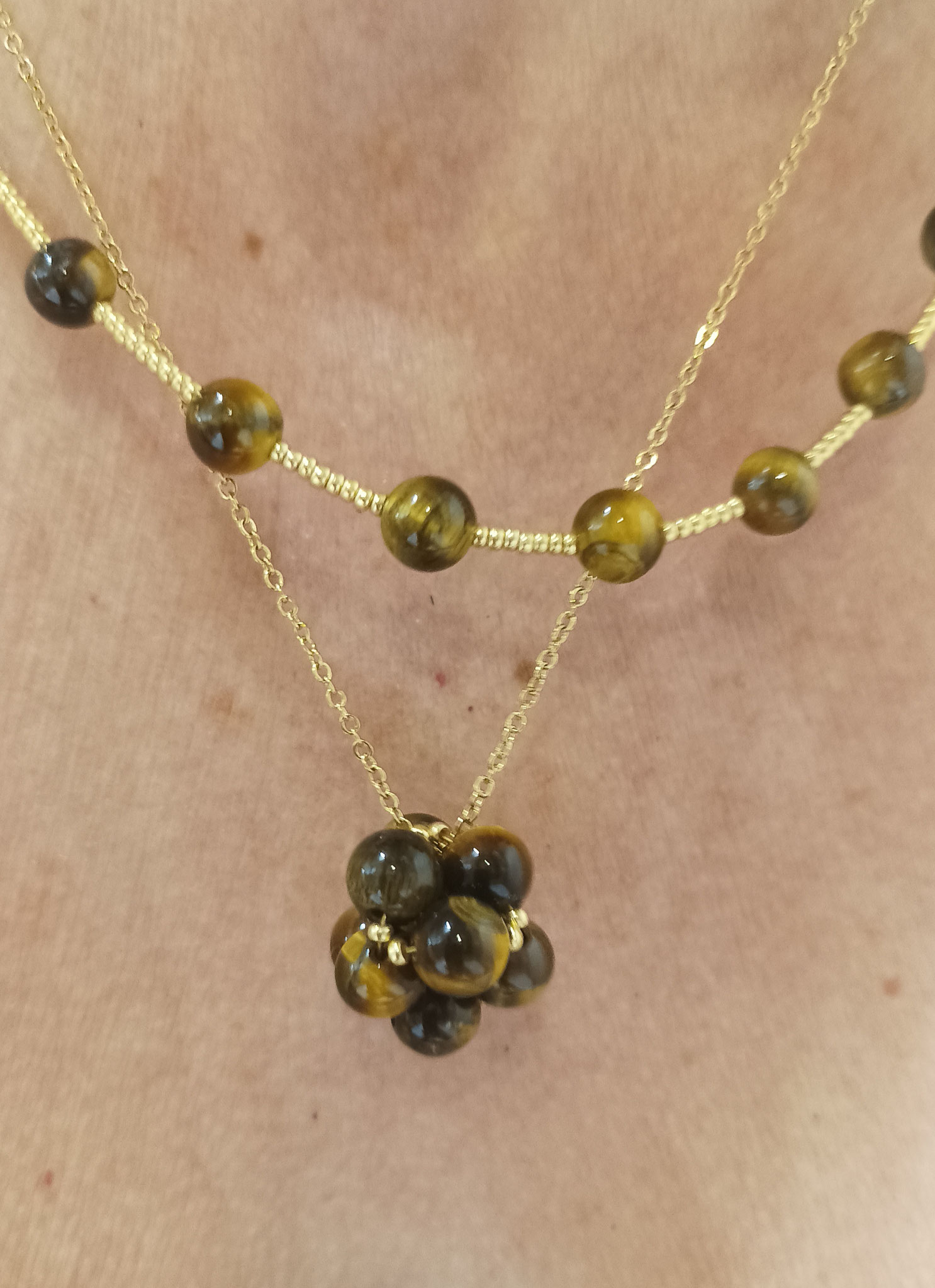 LEO - Collier Oeil de tigre -   31€