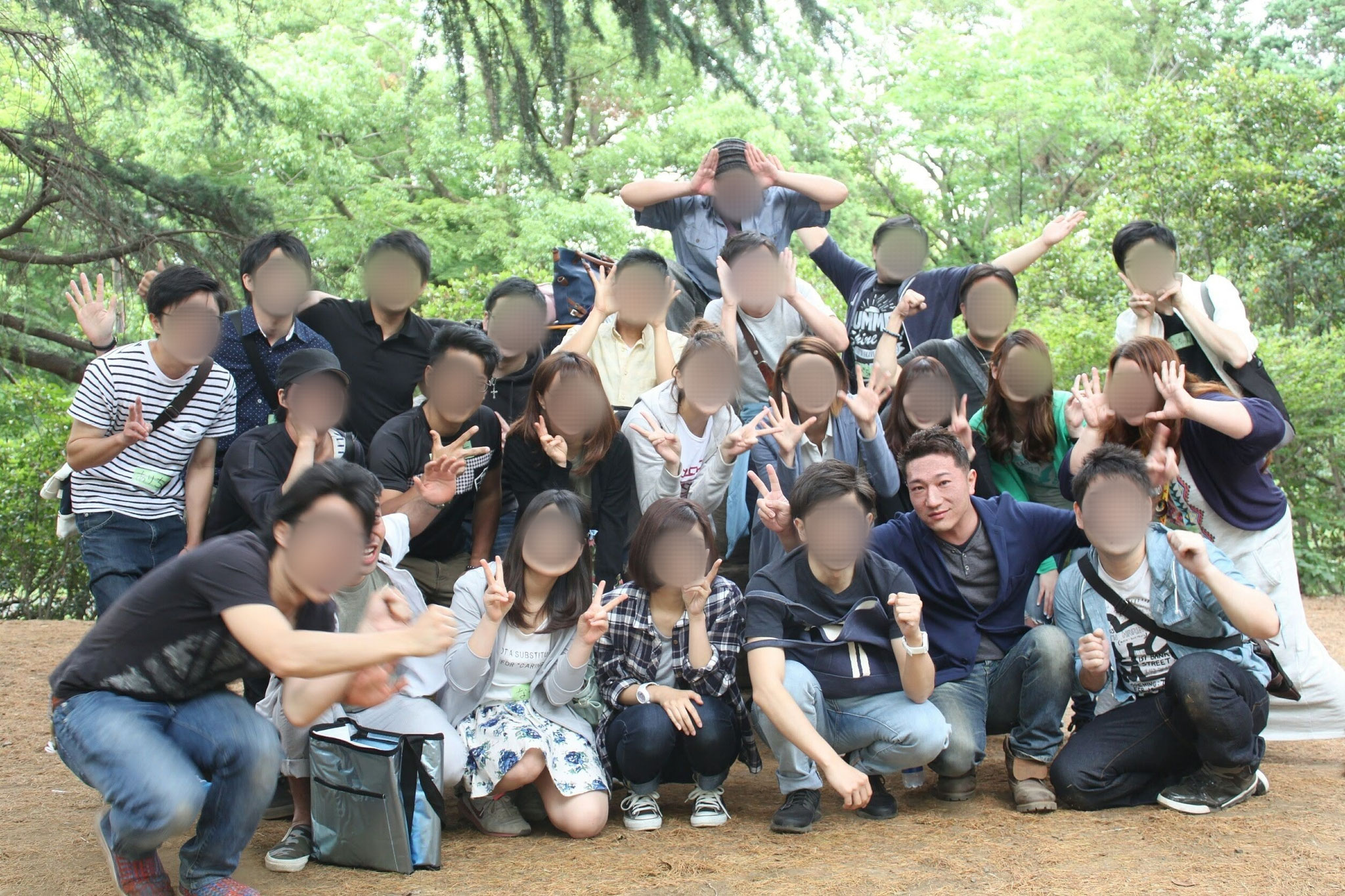 西多摩の青年達とBBQ：集合写真
