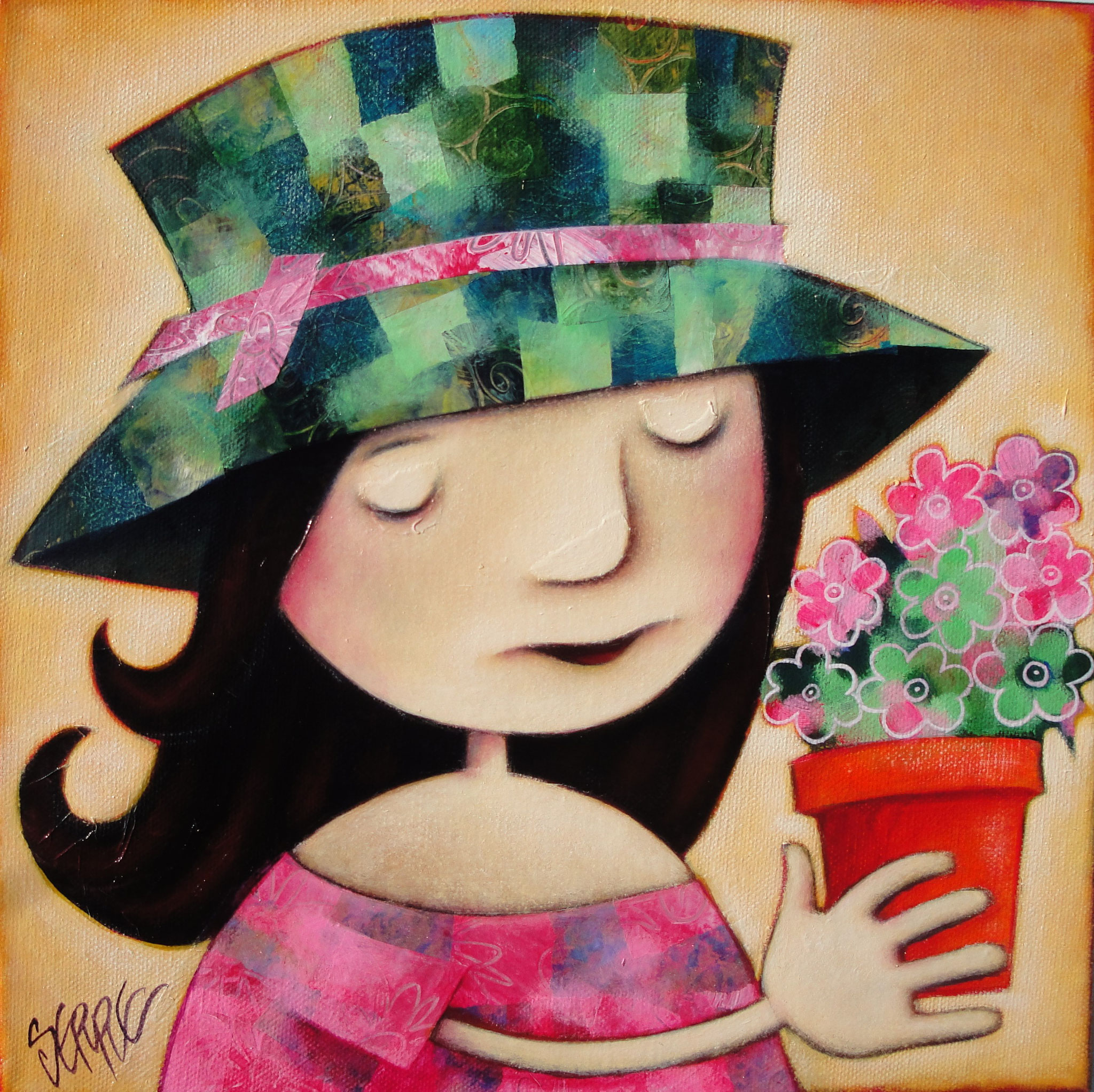 Toutes en fleur 30X30 vendu