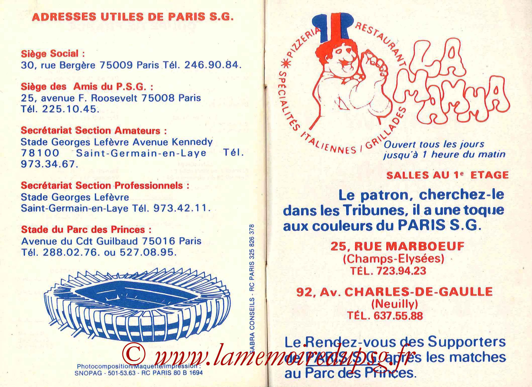 1983-84 - Guide de la Saison PSG - Pages 26 et 27