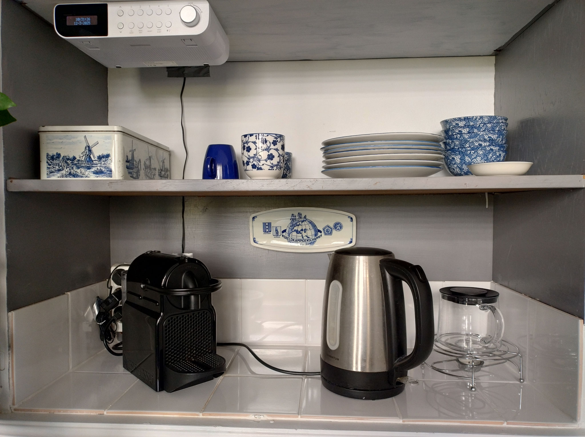 Nespresso and kettle