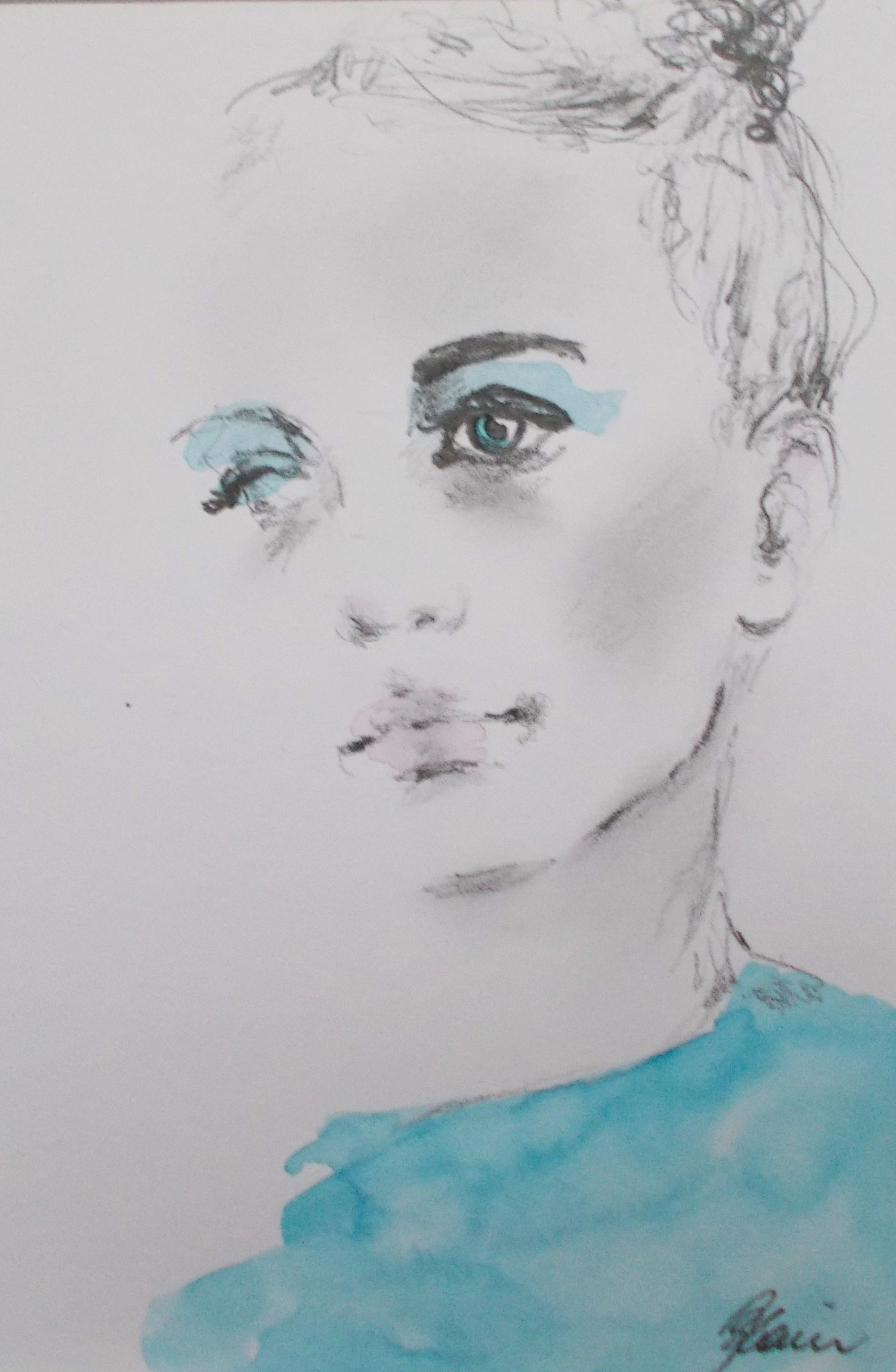 Portrait, 21 x 15 cm,  Aquatint on paper