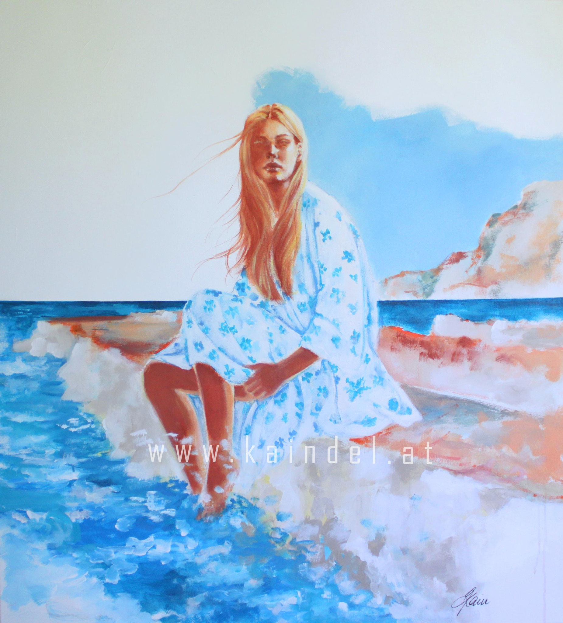 "13 Beaches" 110 x 100 cm, Acrylic on canvas - SOLD