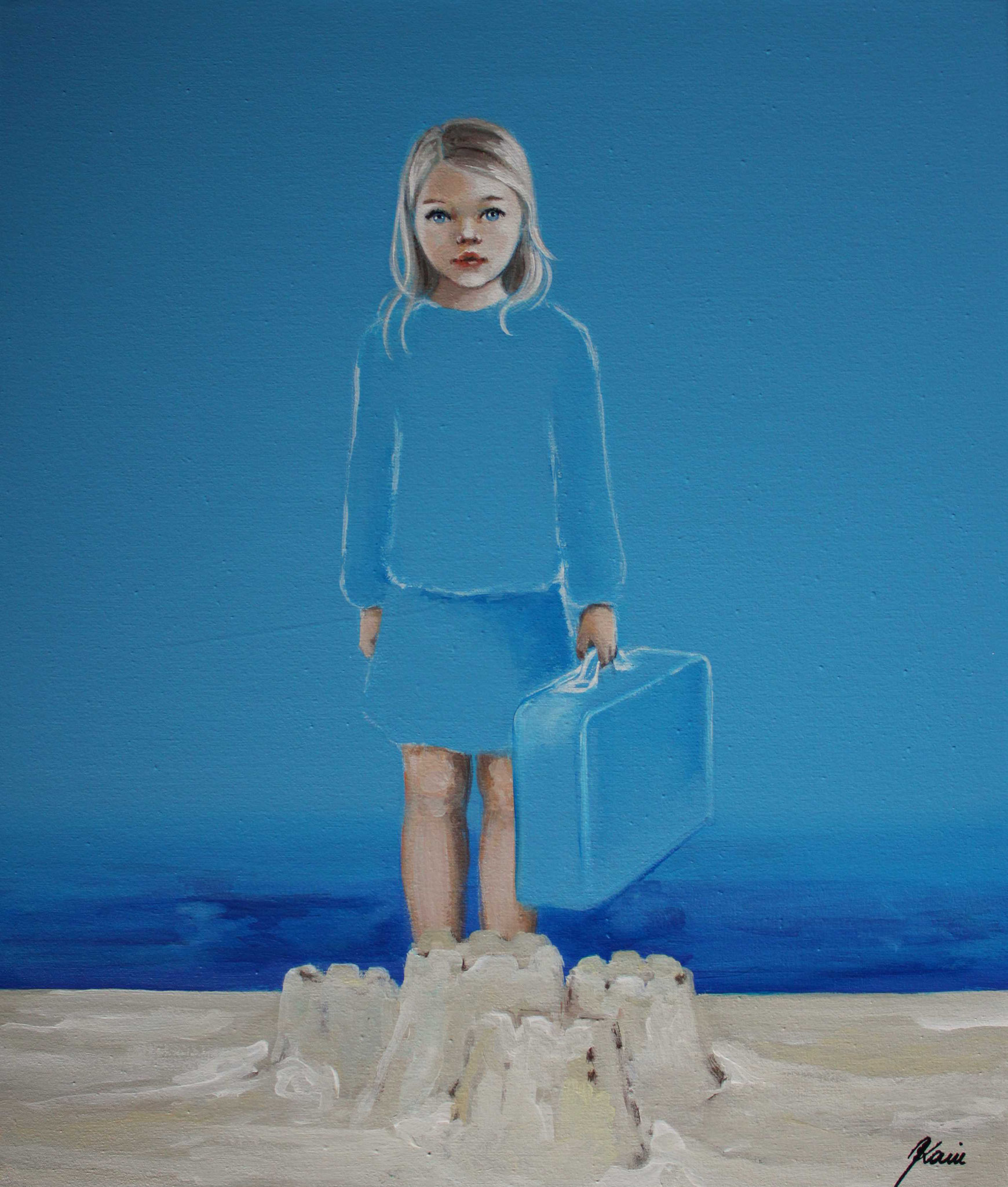 "Welcome Home (Child version)" 53 x 45 cm, Acrylic on canvas, Exhibition JAPAN 2021 