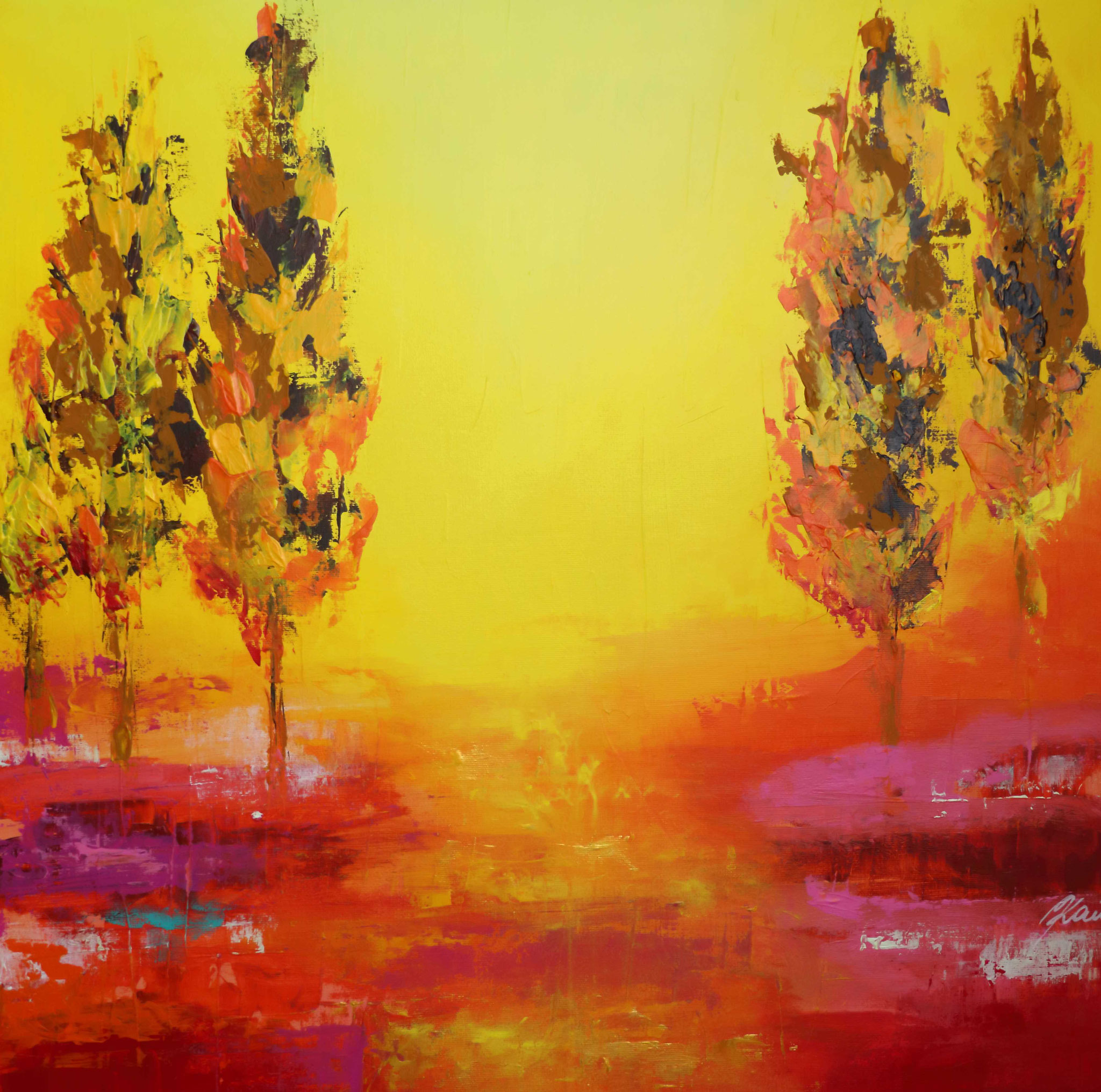 The path to the light, 70 x 70 cm, Acrylic on canvas