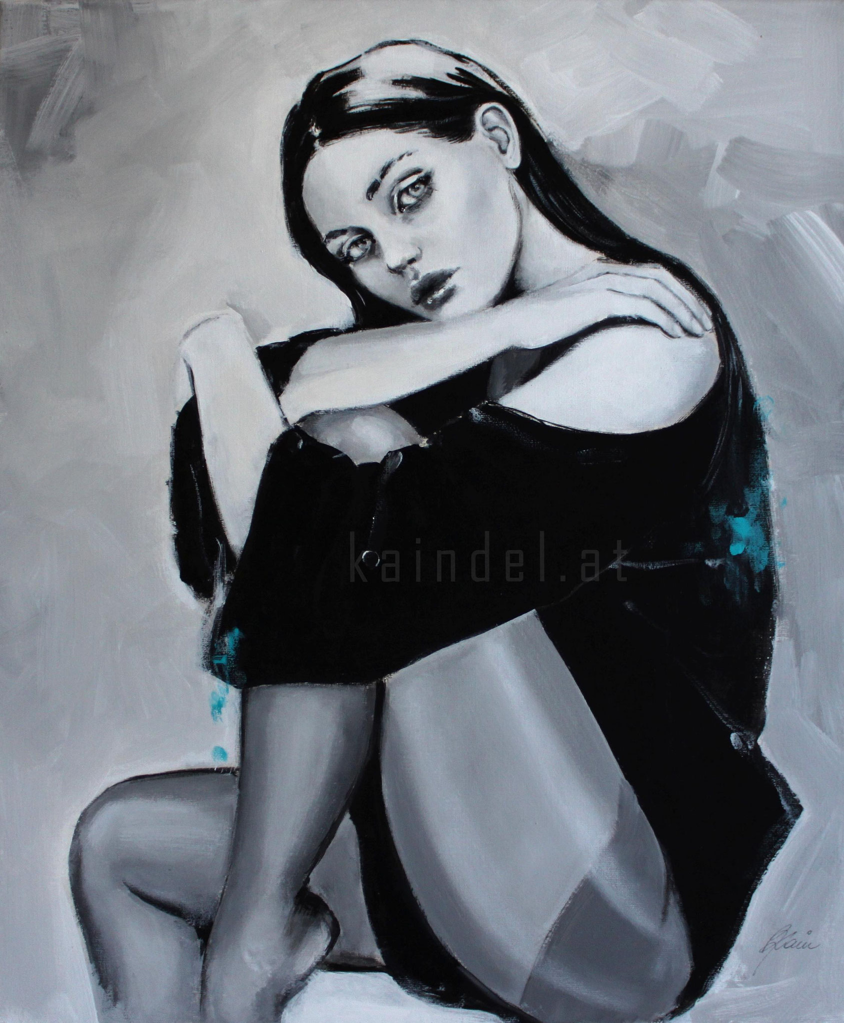"La bella fanciulla" 606 x 500 mm,  Acrylic on canvas  SOLD