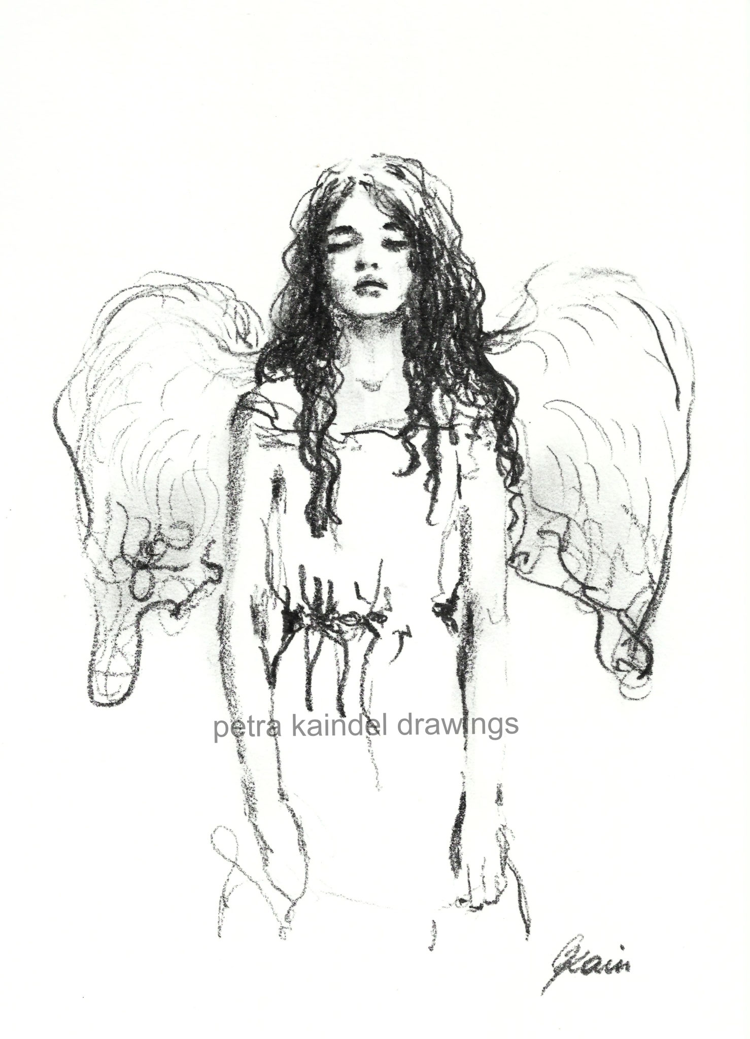 ""Angel" 2018, small size, monolith on paper