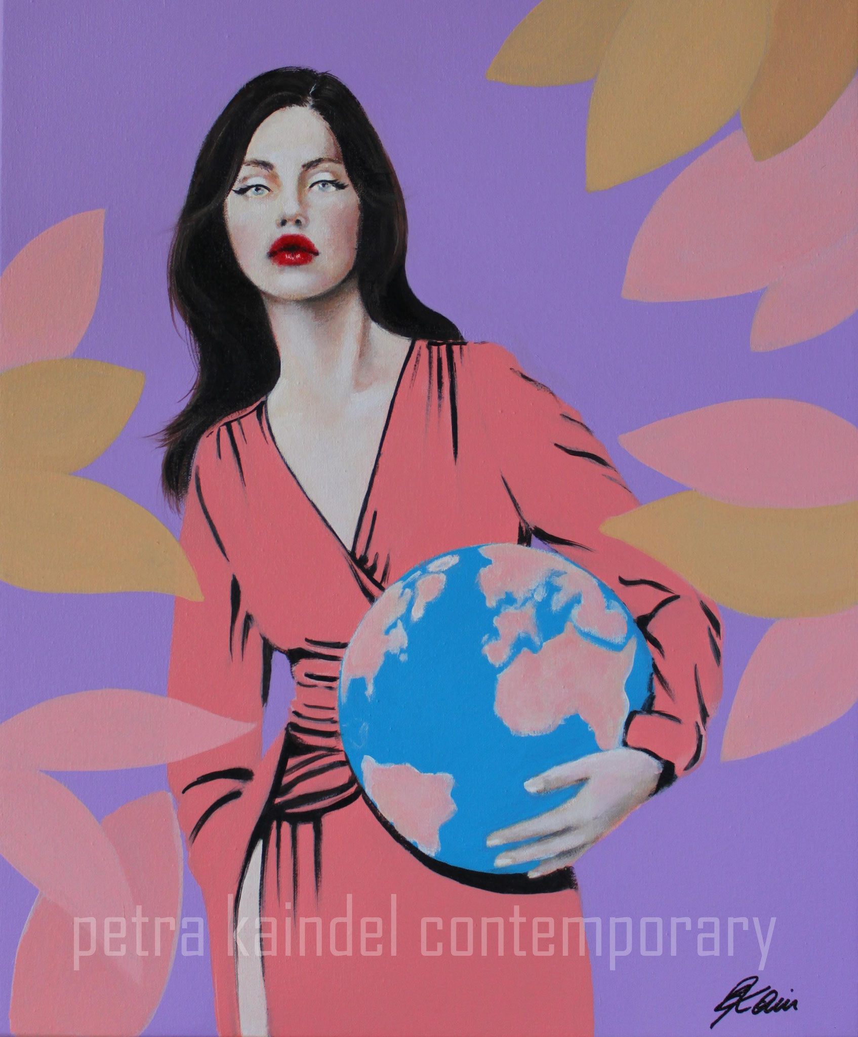 "ATLAS, I'M TAKING OVER NOW!" 606 x 500 mm, Acrylic on canvas, reserved for exhibition Japan