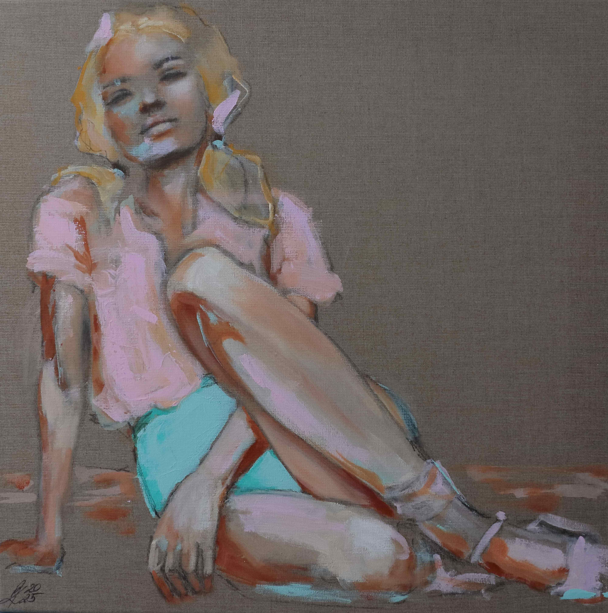 LE BONHEUR, 60 x 60 cm, Acrylic on natural canvas