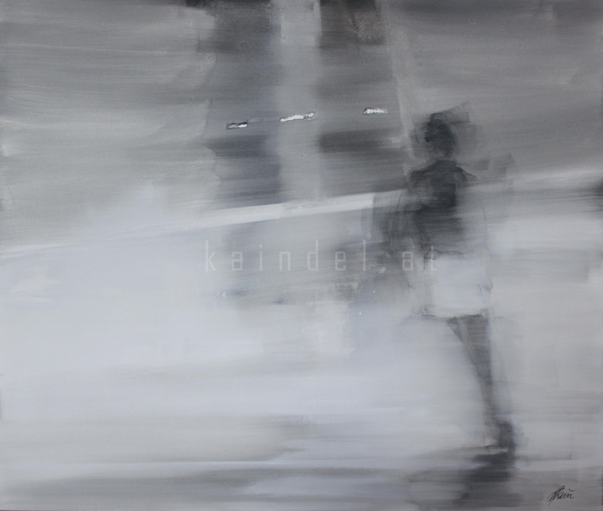 "On Thin ice" or "Eis auf der Richter-Skala", 115 x 135 cm, Acrylic on canvas