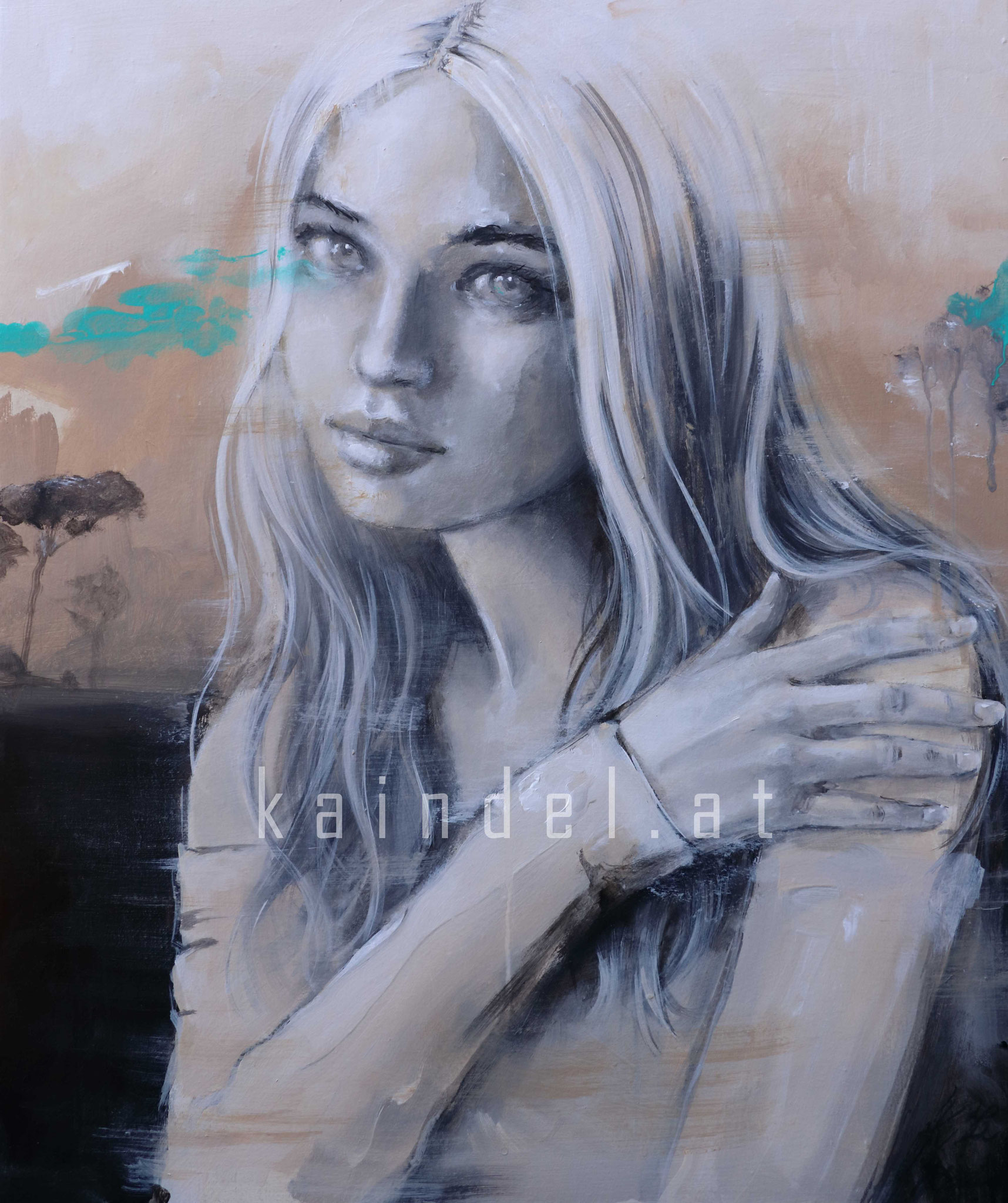 LIKE A MEMORY, 60 x 50 cm, Acrylic and pencils on canvas