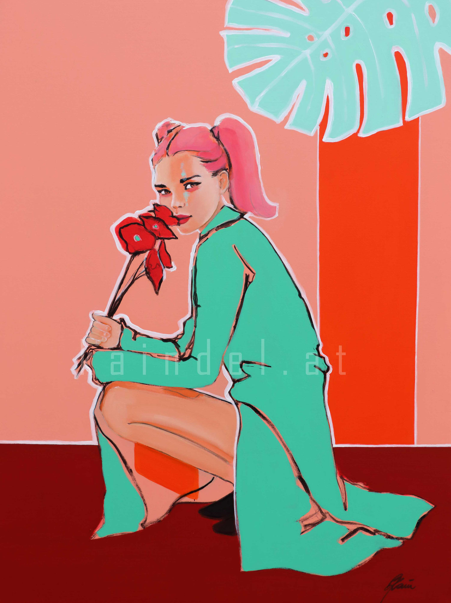 SALVATION, 80 x 60 cm, Acrylic and pencils on canvas