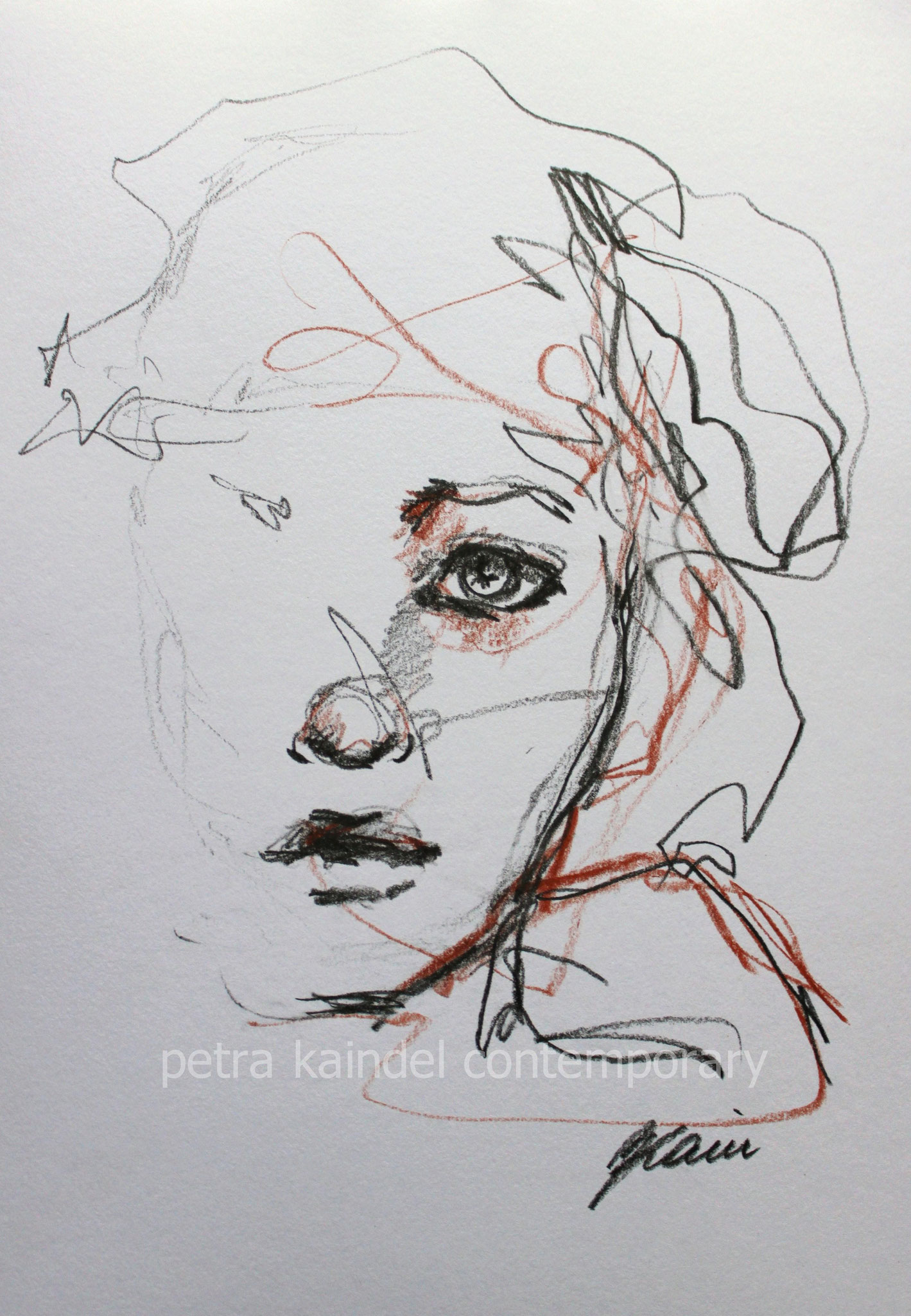 Portrait, 21 x 29,7 cm, pencils on paper
