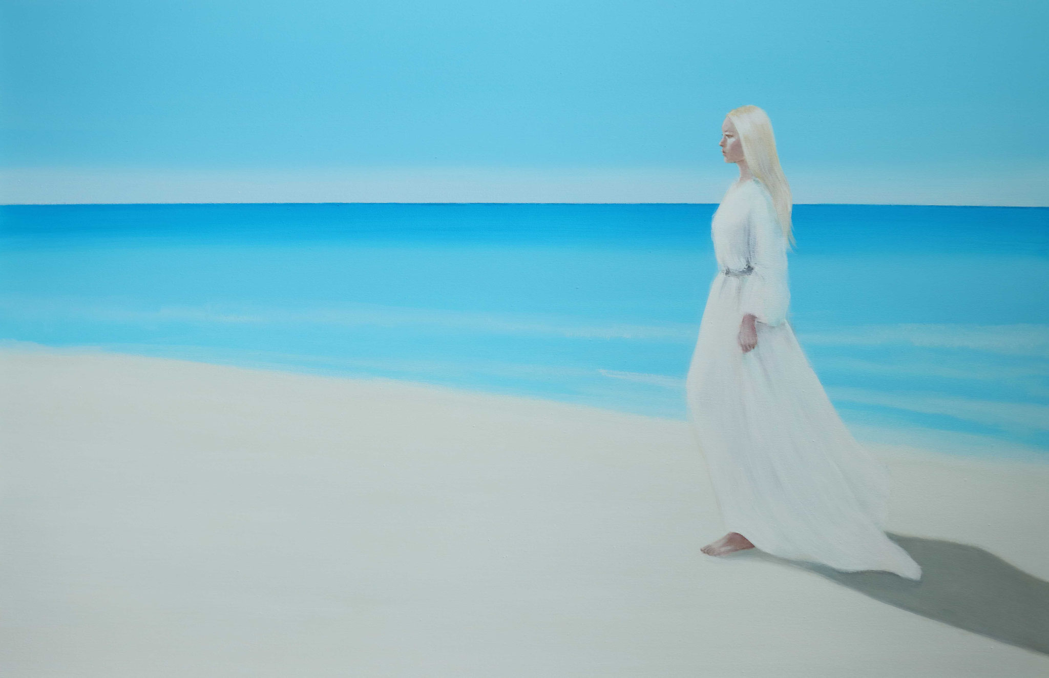 WHITE BEACH, 65 x 100 cm Acrylic on canvas