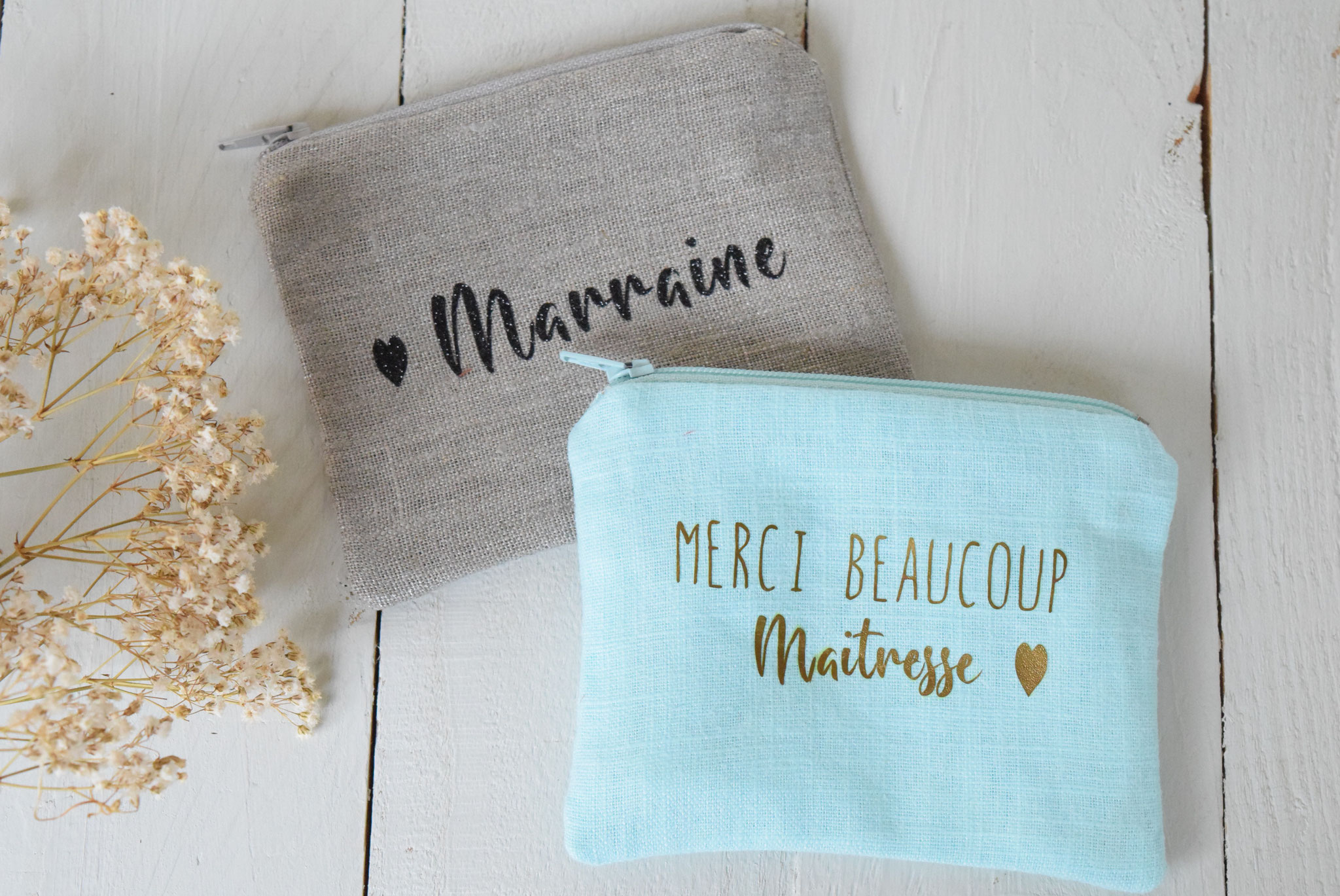 Porte monnaie personnalisable cadeau marraine baptême