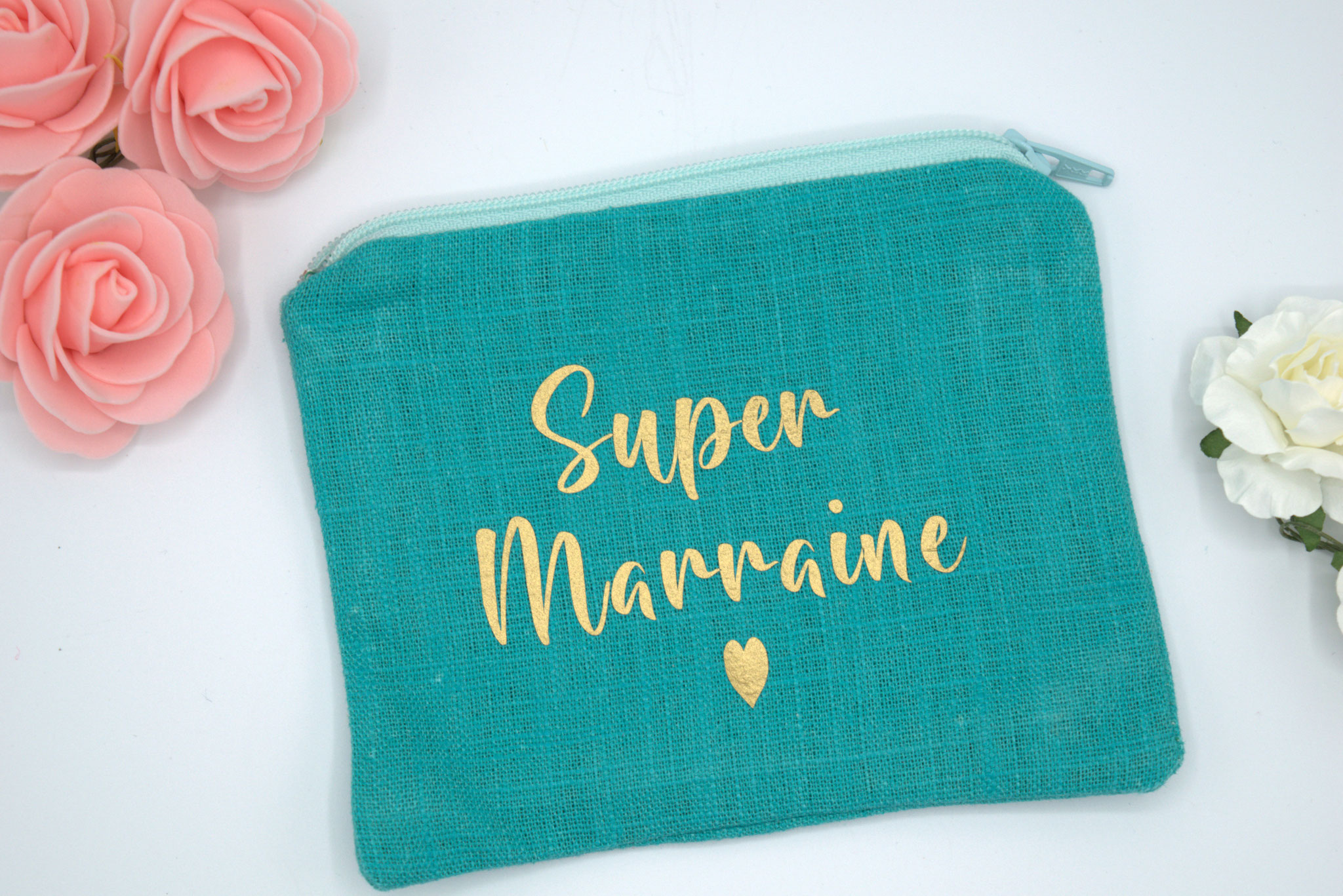 pochette lin personnalisée