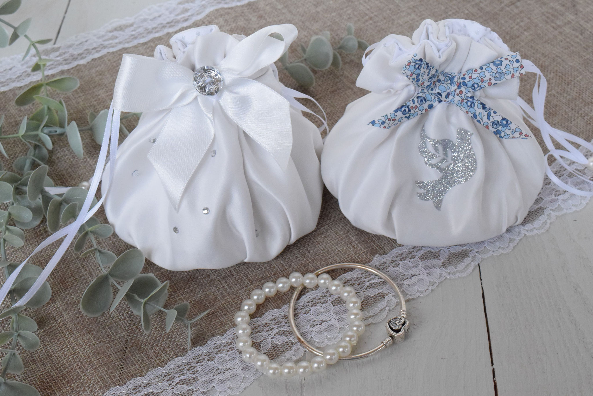 sac bourse aumônière communion mariée