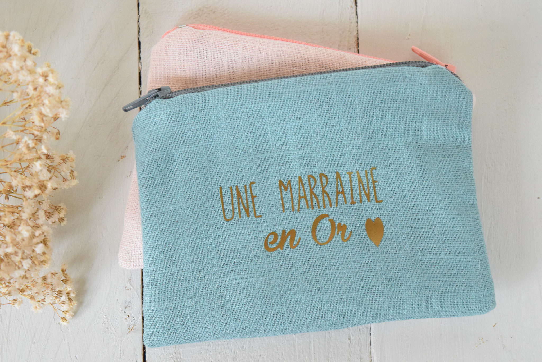 Porte monnaie personnalisable cadeau marraine baptême