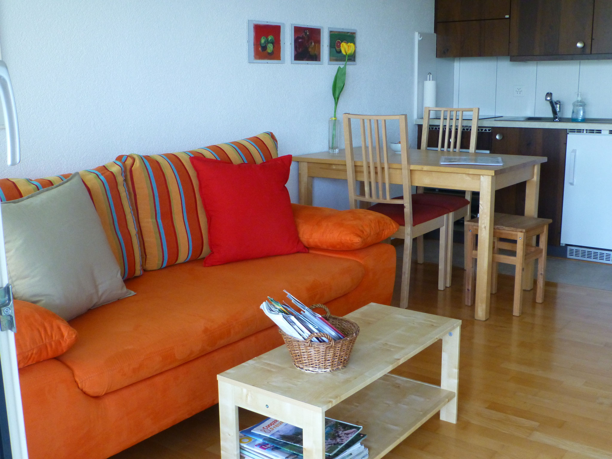 Sitzplatz mit ausziehbarem Bettsofa