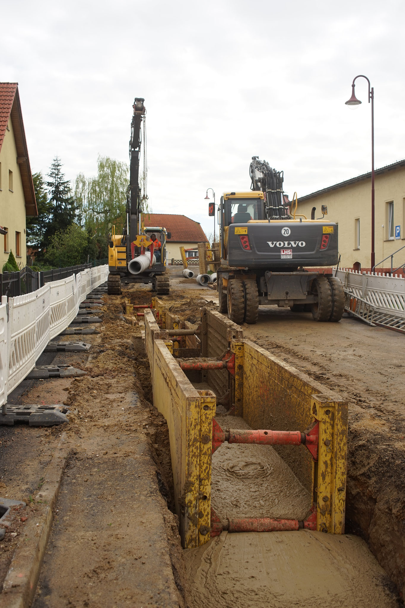 Flüssigboden Verbau ziehen Störmthal