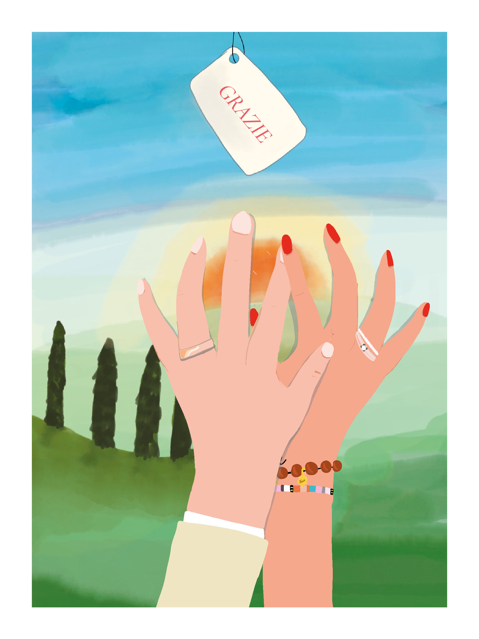 ILLUSTRATIE - Thank you card