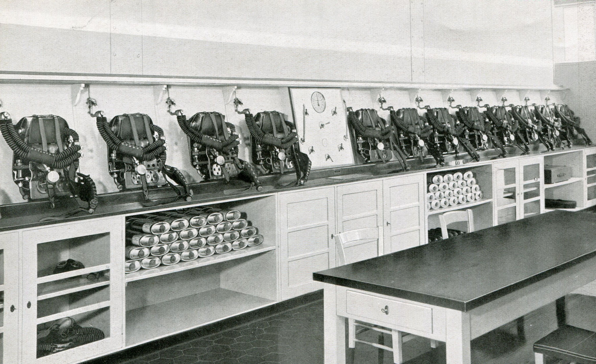Gasschutzgeräteraum Schachtanlage Hamborn  1933