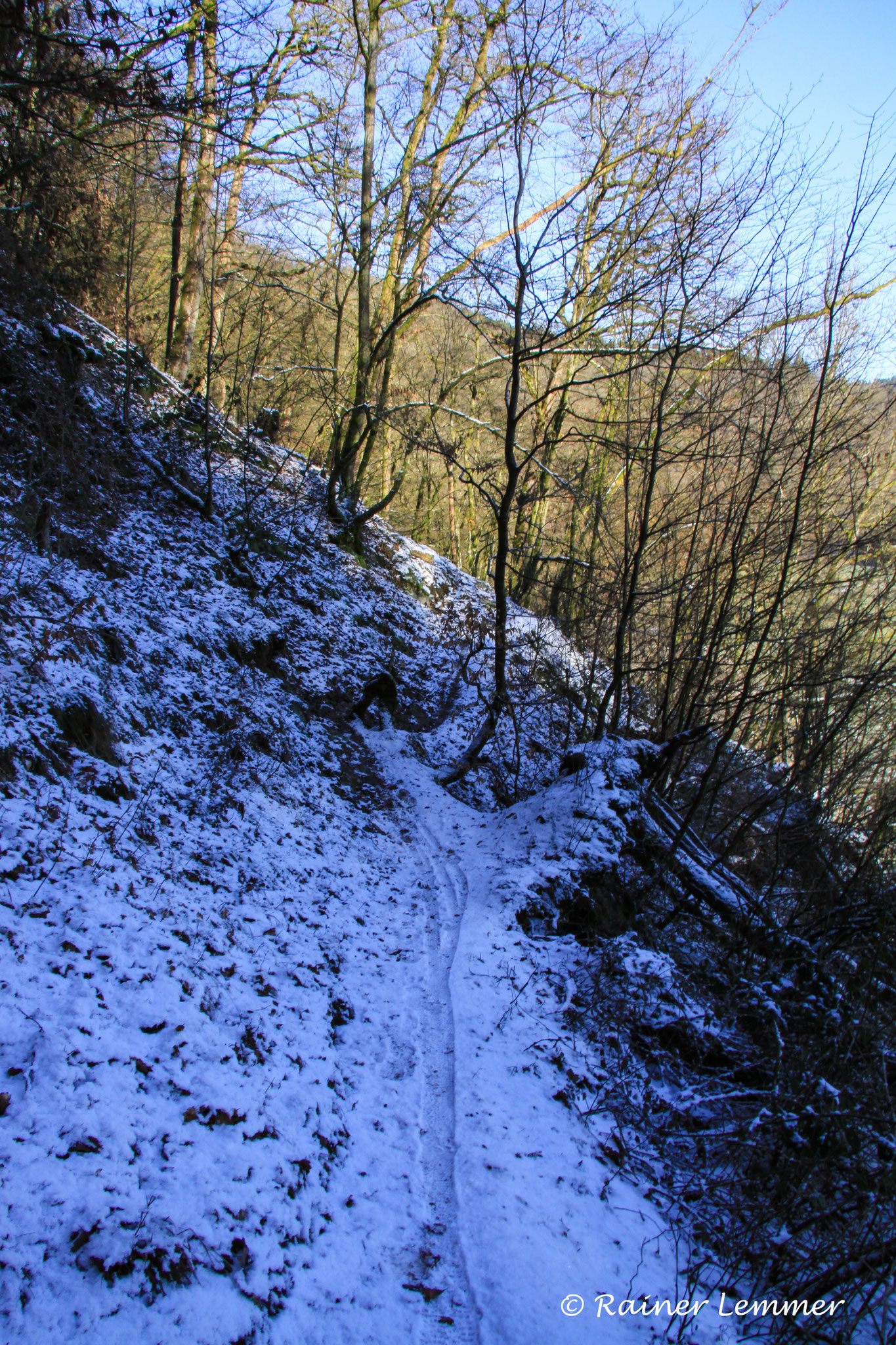 Naturpfad Weltende im Schnee