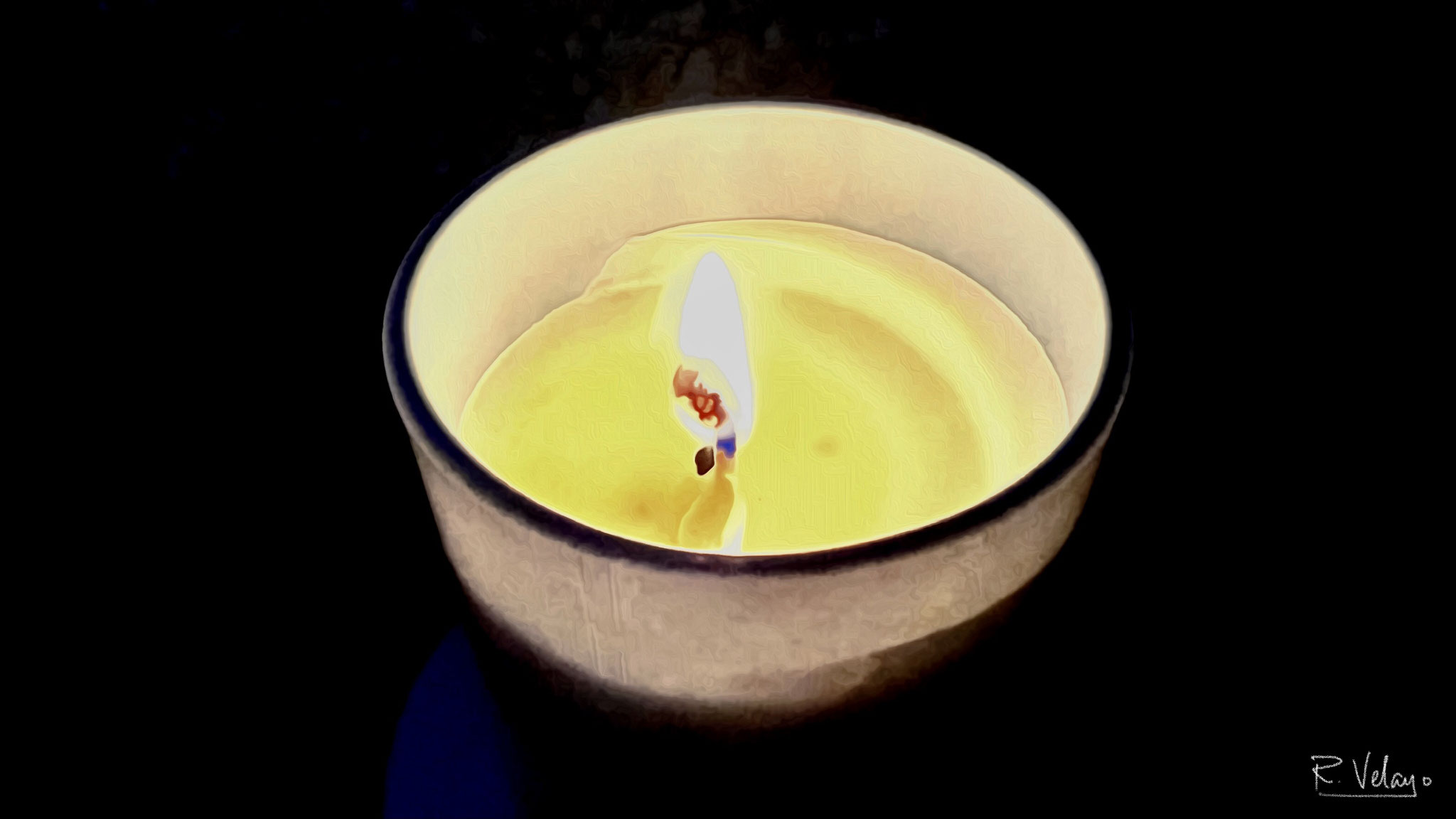 "LIT CANDLE IN GLASS JAR" [Created: 12/05/2021]