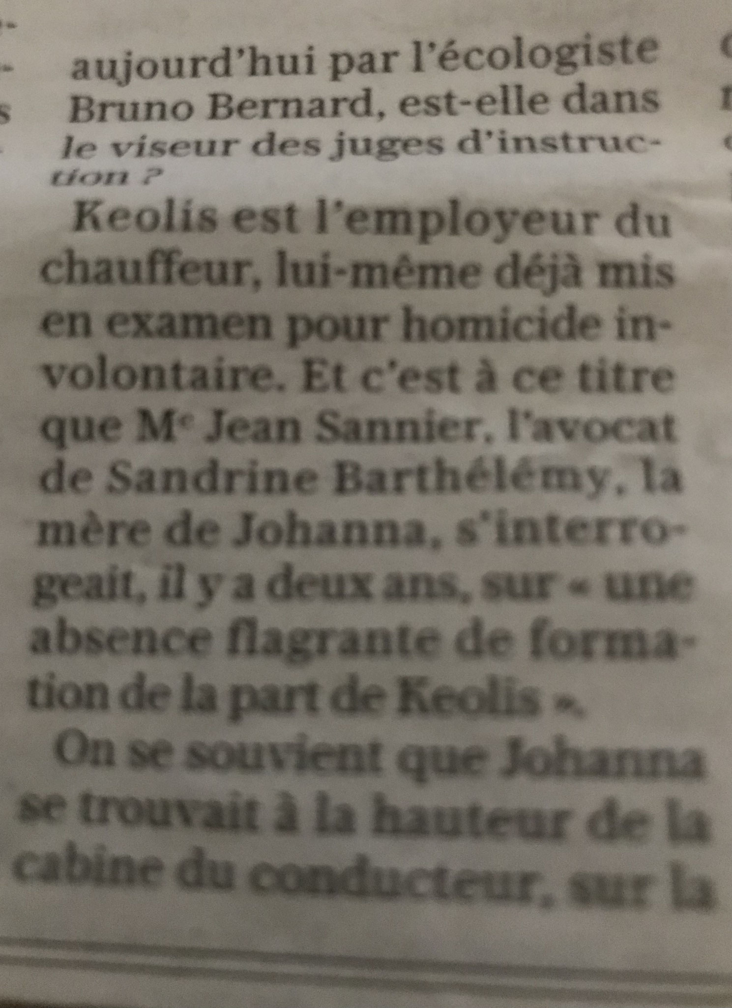 Article du 6 février 2024 de Sophie Majou Lyon Le Progrès