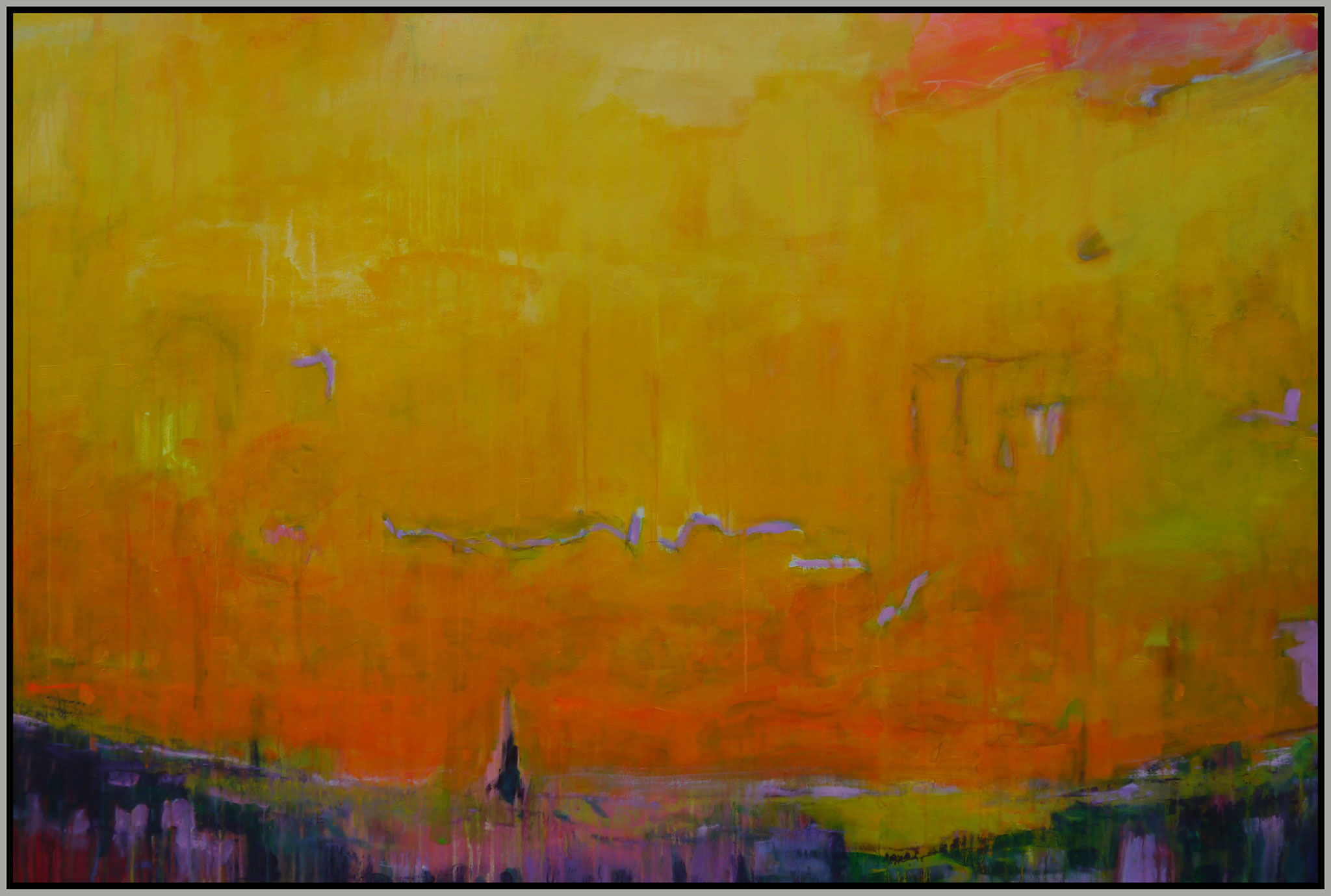 northern sunset   canvas 100 cm / 150 cm