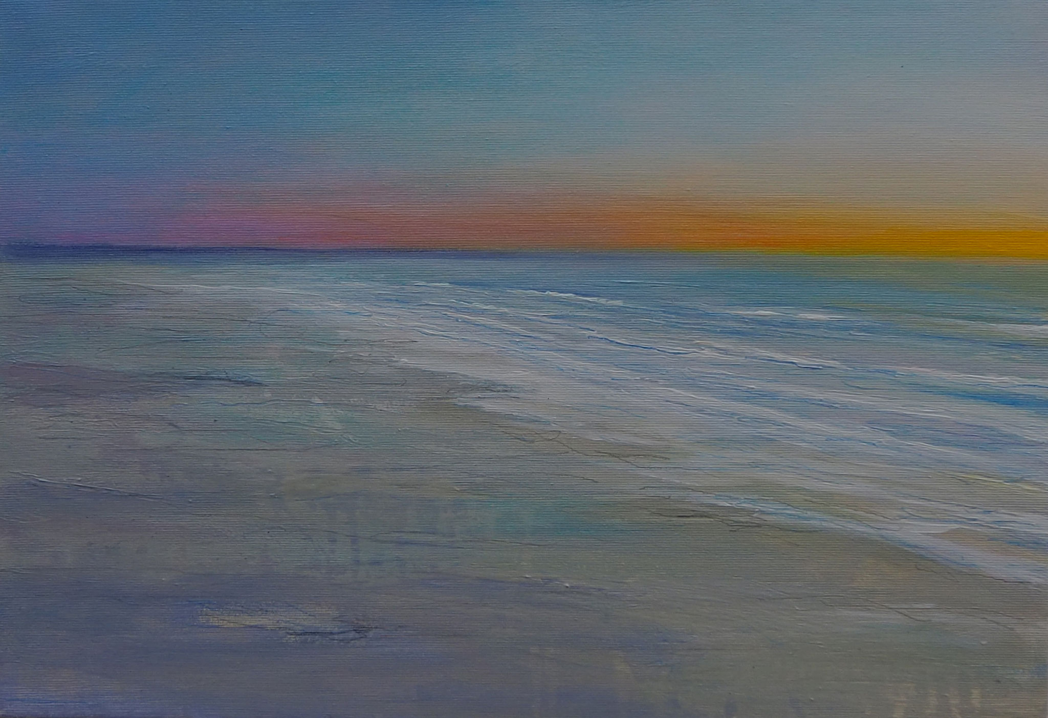 December beach 2020 III acryl on canvas 38 cm / 55 cm