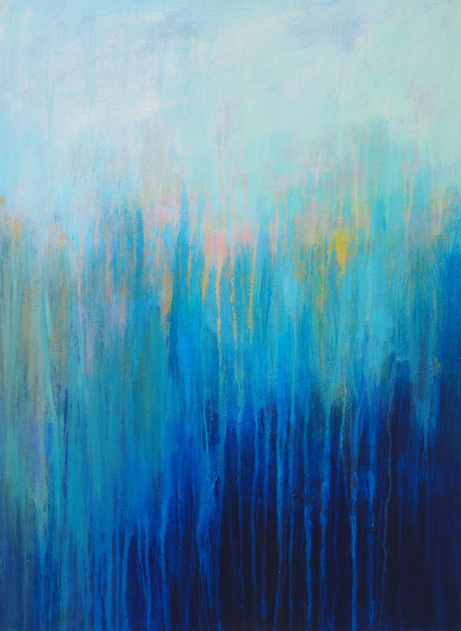 ocean's movement  acryl on canvas  80 cm / 60 cm