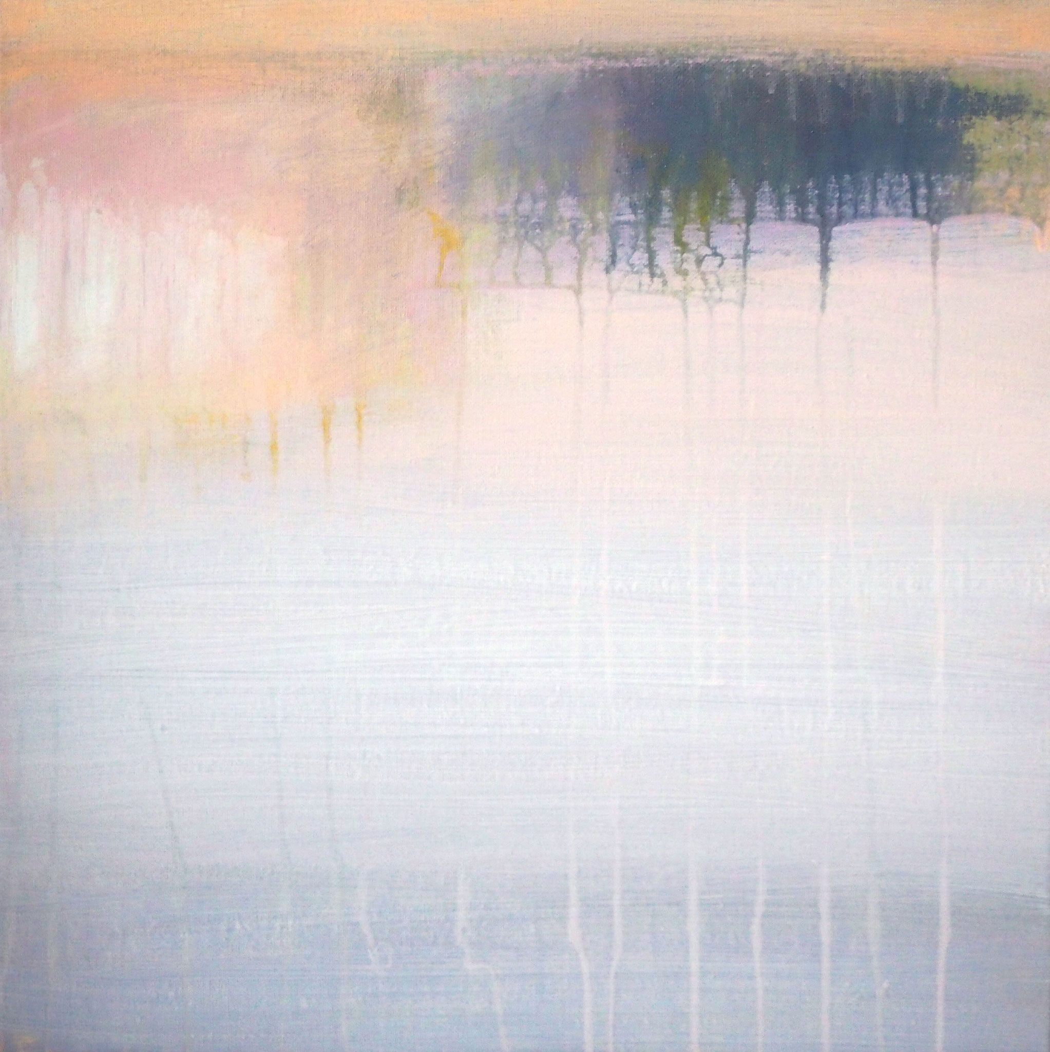 misty morning  acryl on canvas  40 cm / 40 cm