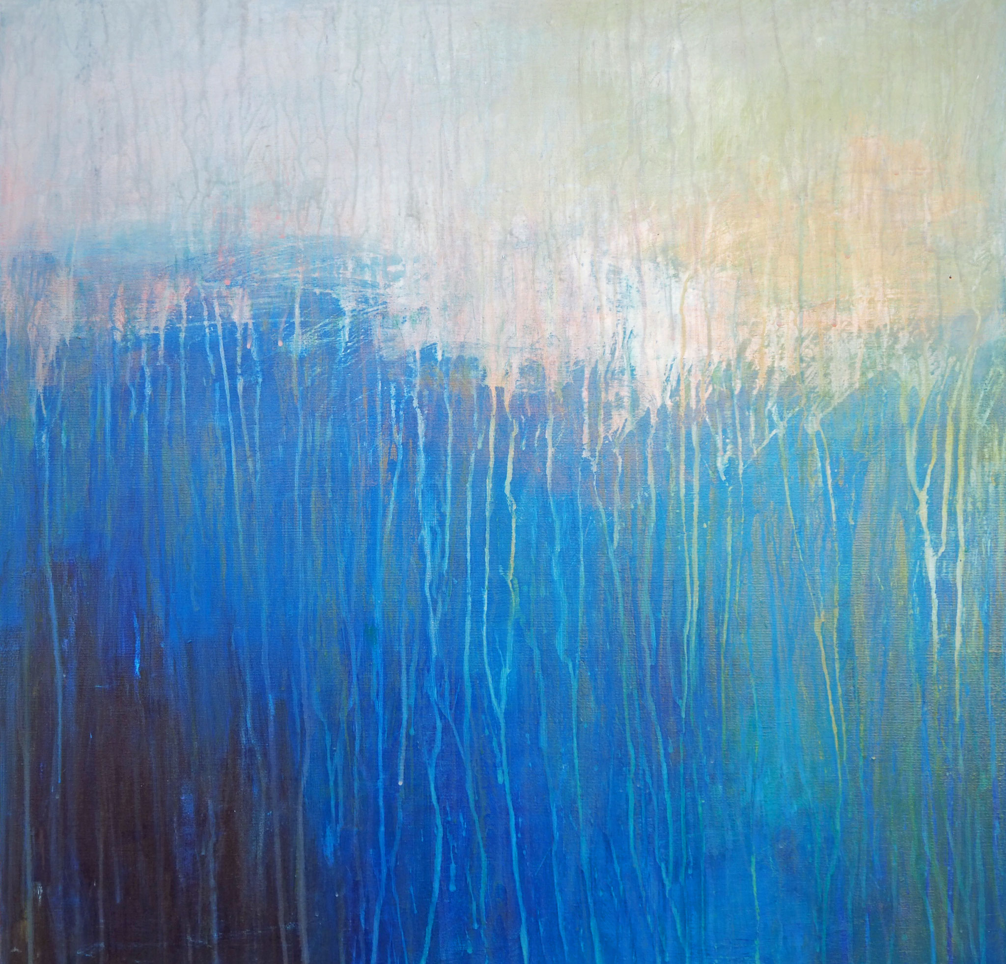 ocean's brightness  acryl on canvas  80 cm / 80 cm