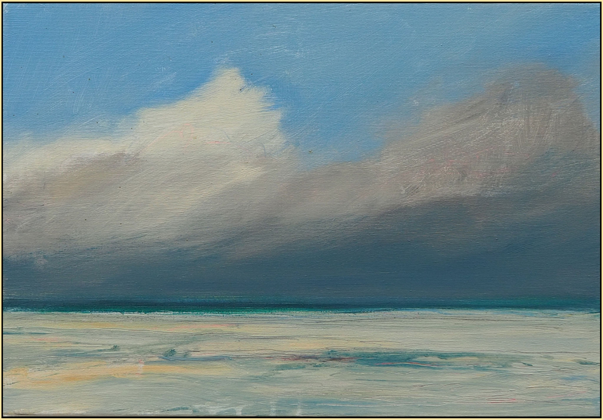 November beach 2020  acryl on canvas  38 cm / 55 cm