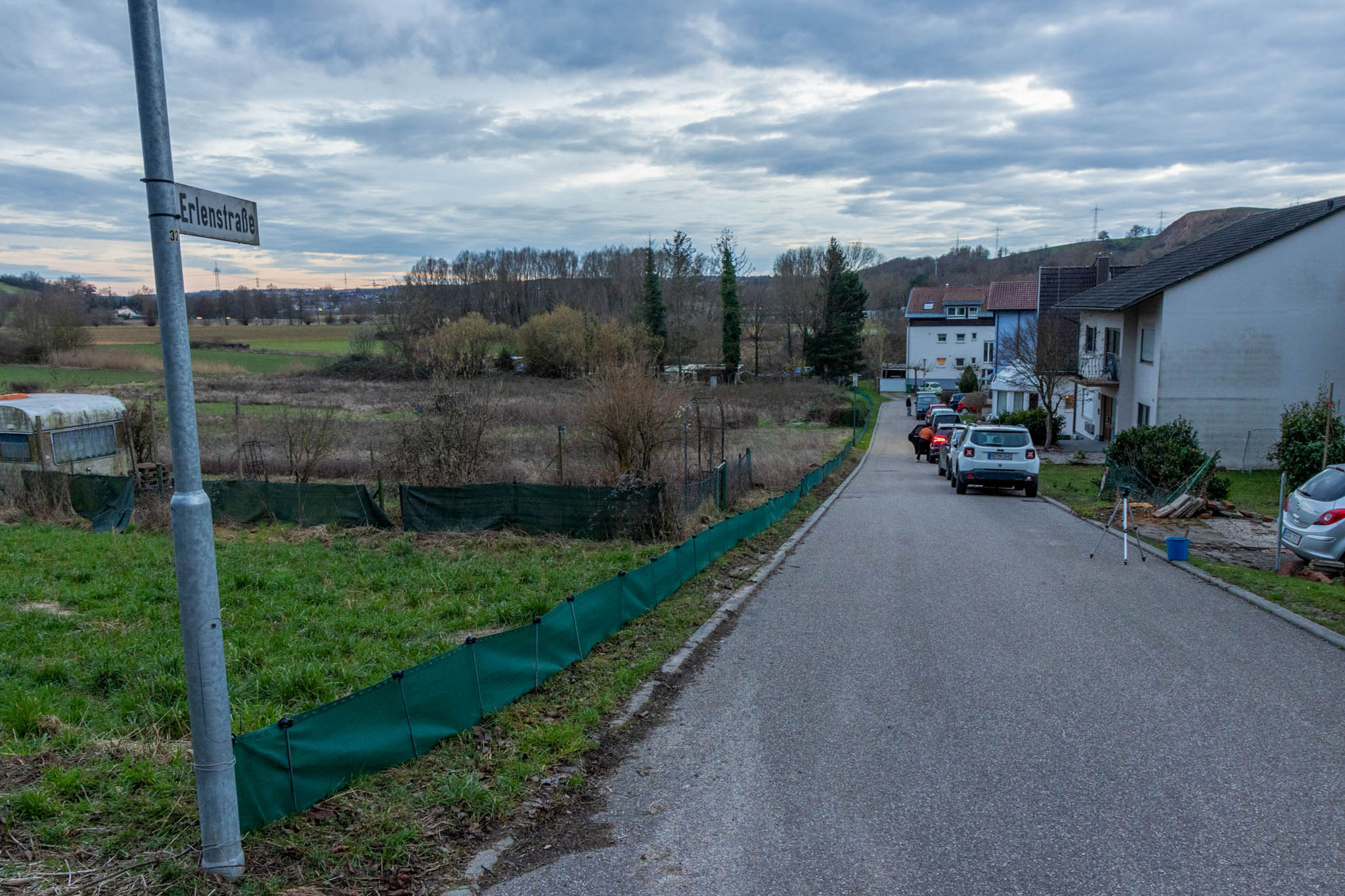 Der Amphibienzaun steht! (Foto: B. Budig)