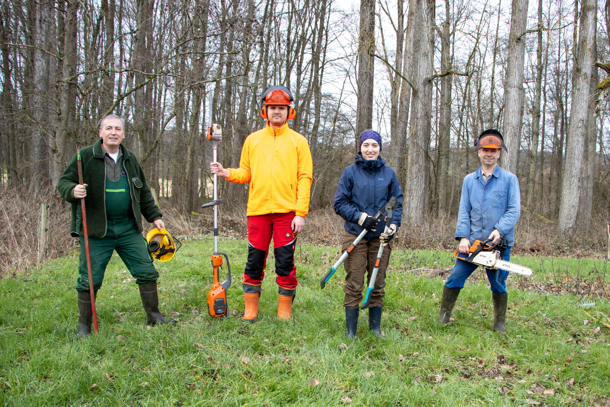 Teilnehmer der Pflegeaktion (Foto: B. Budig)