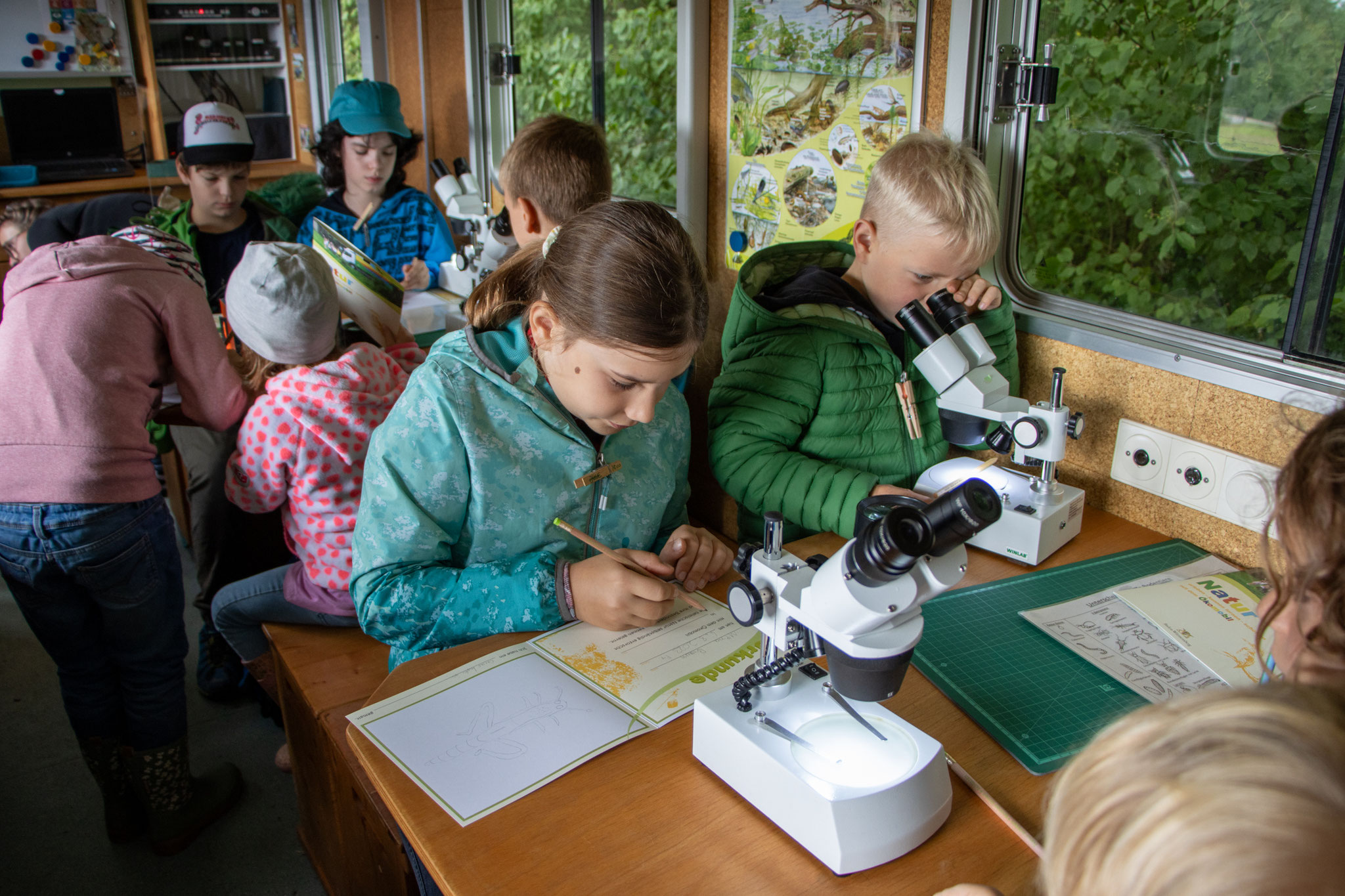 Alle Beobachtungen werden fleißig notiert (Foto: H. Budig)