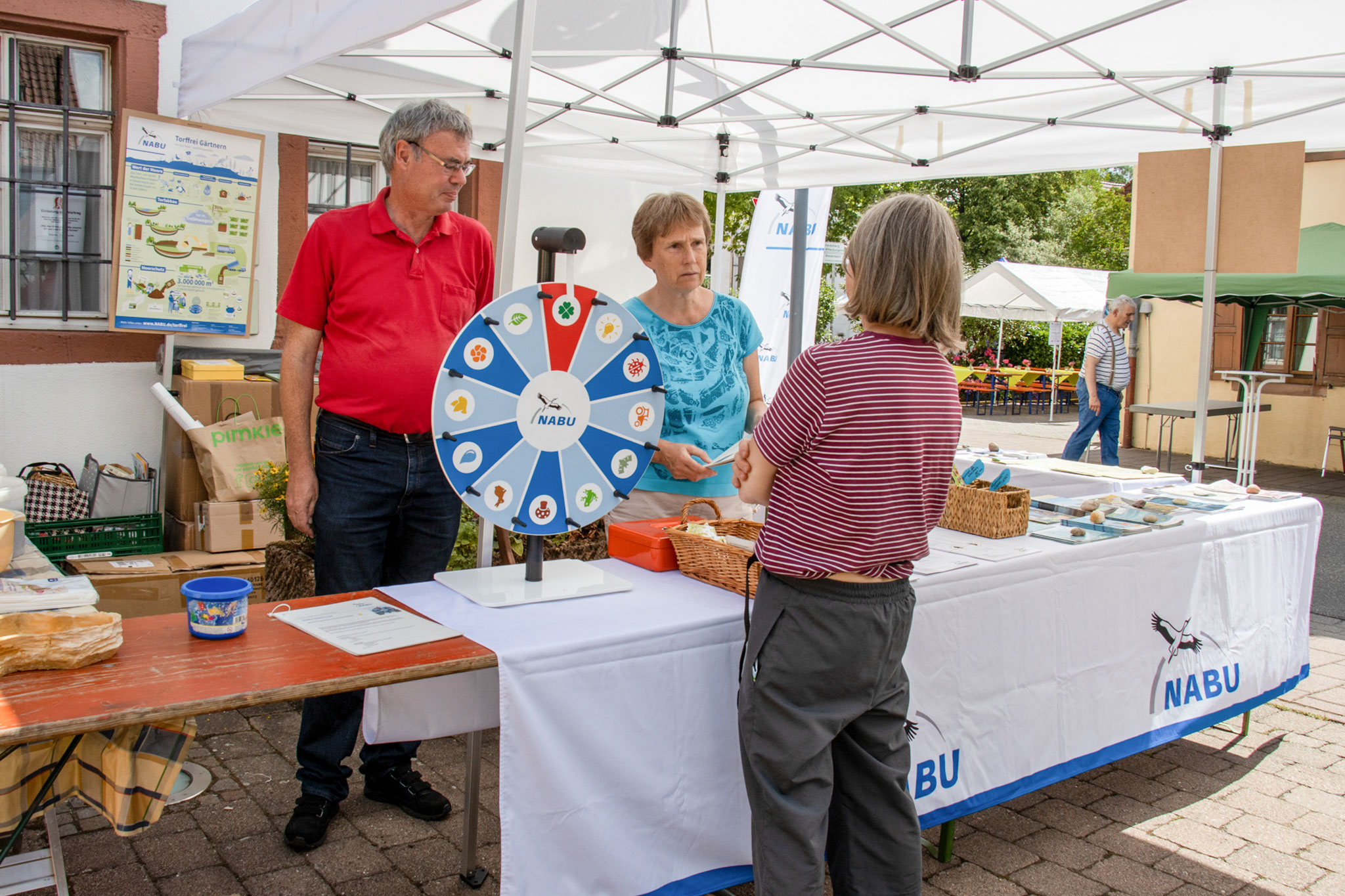 Das Glücksrad in Aktion (Foto: B. Budig)