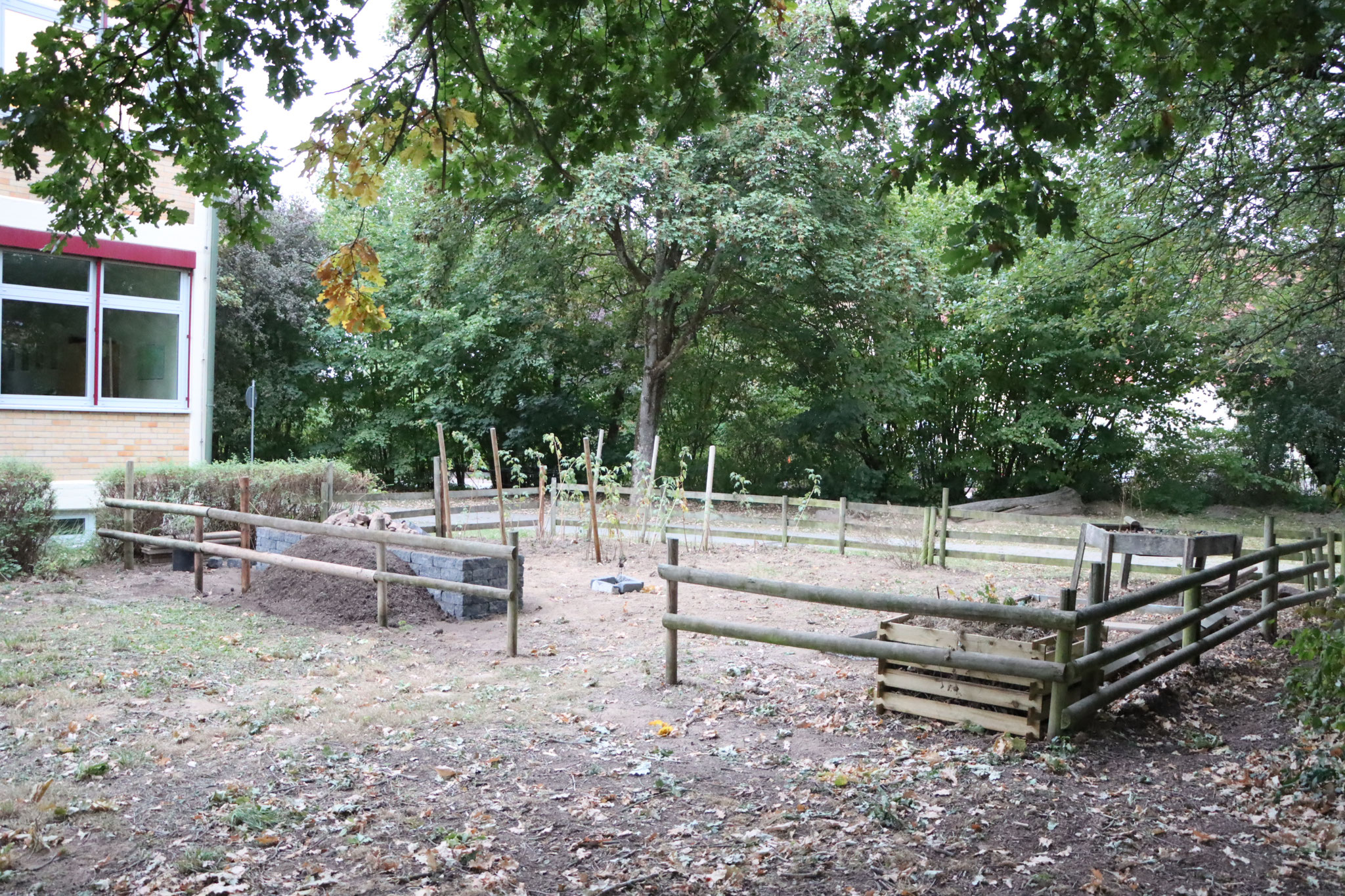 Schulgarten während der Neugestaltung (Foto: H. Budig)