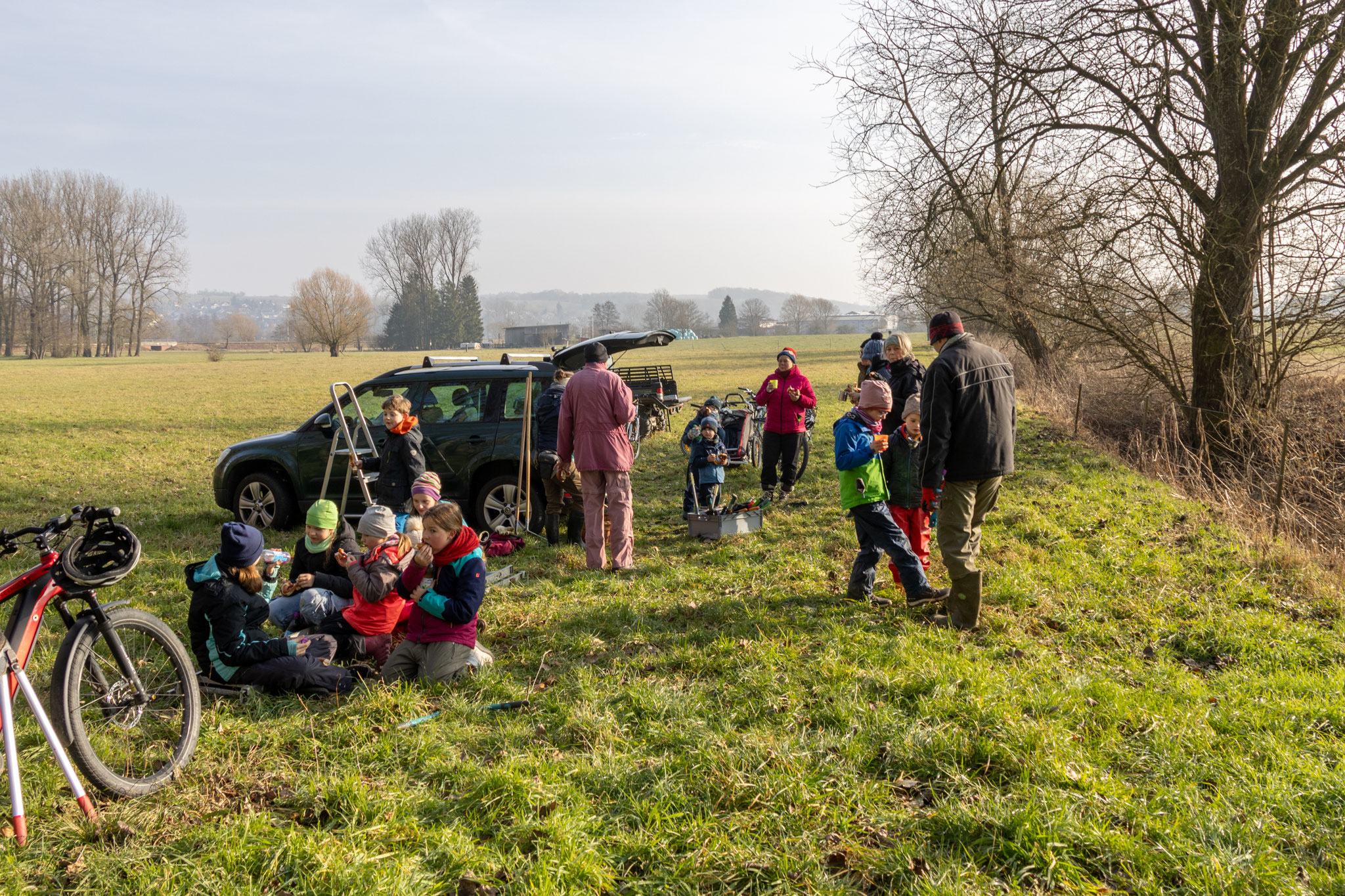 Eine Pause mit Tee und Brezeln darf natürlich nicht fehlen (Foto: B. Budig)