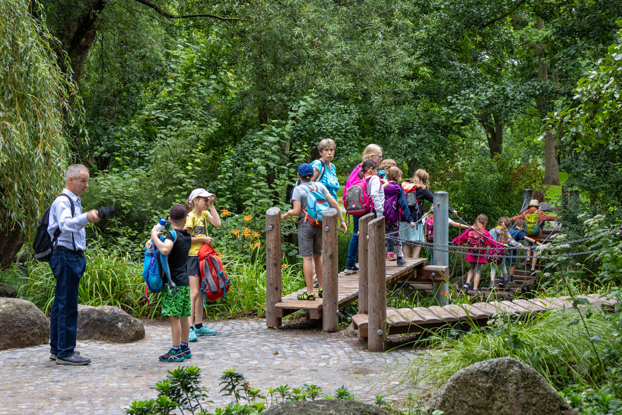 Rückweg über wackelige Hängebrücken (Foto: B. Budig)