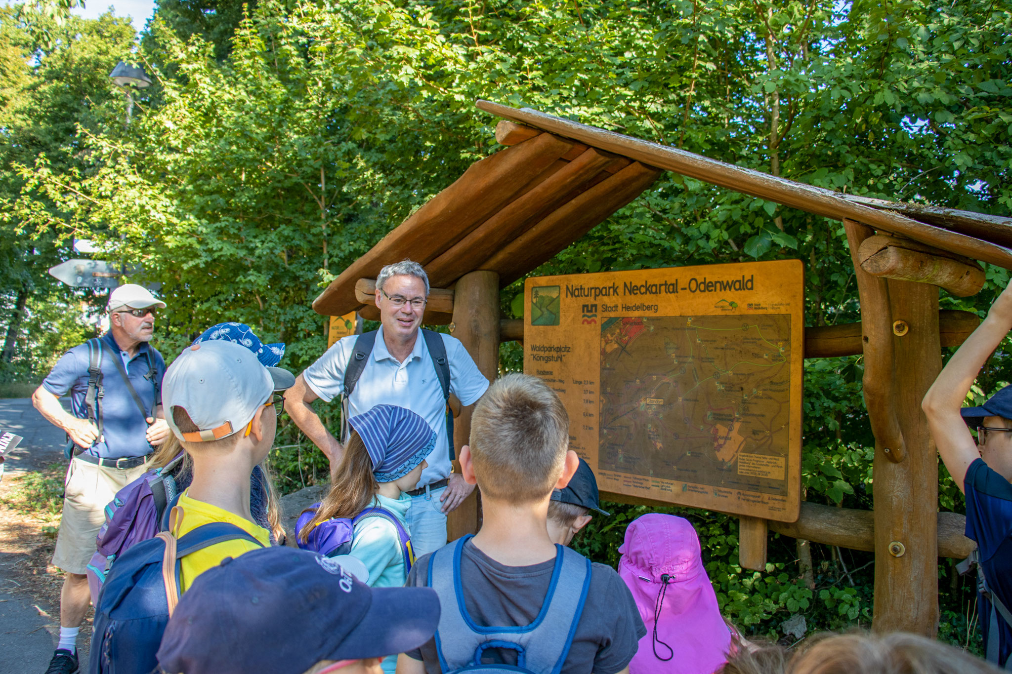 Übersichtskarte für den Walderlebnispfad (Foto: B. Budig)