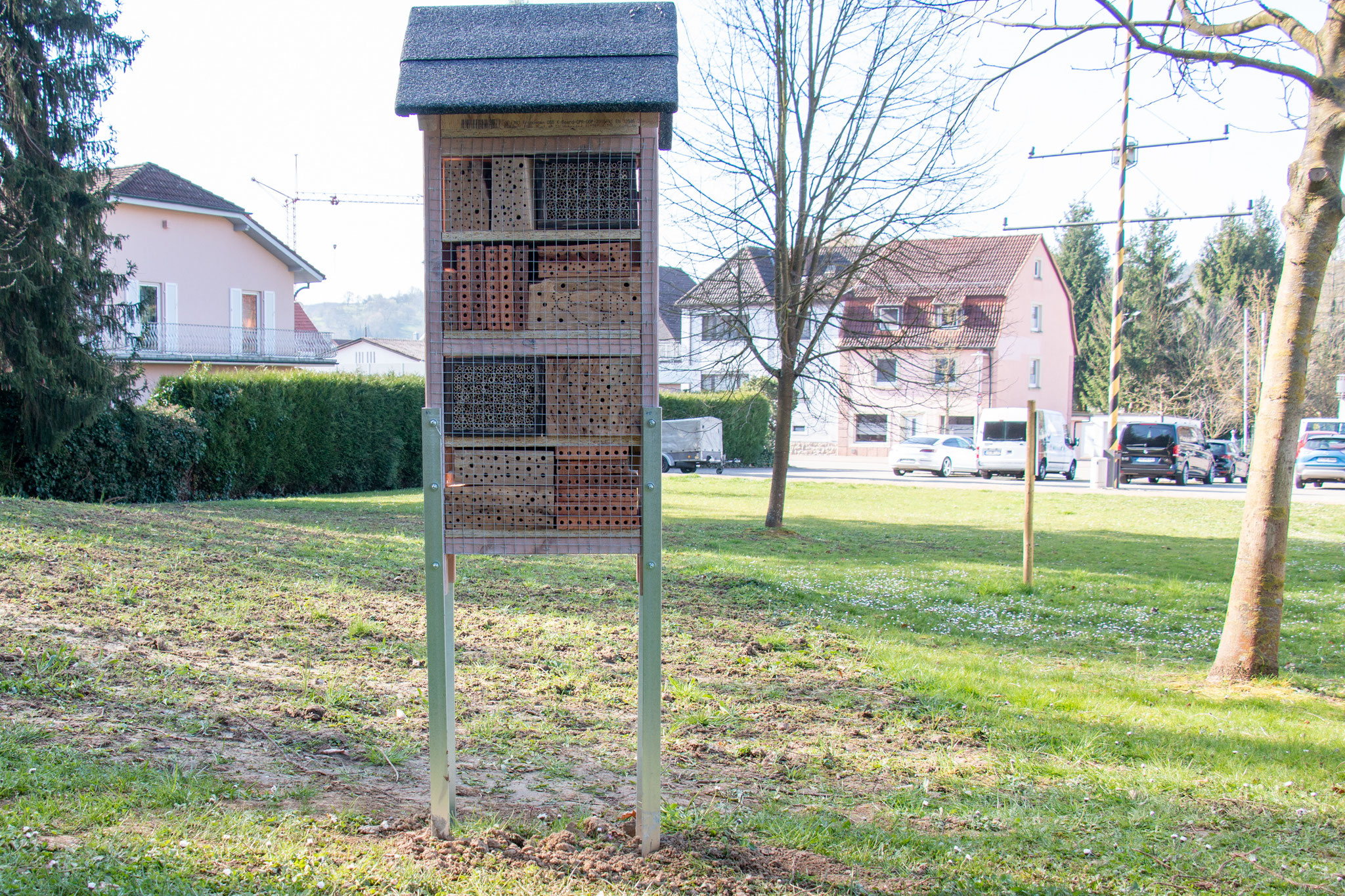 fertige Rückseite mit verklebten Holzblöcken und Keilen (Foto: M. Budig)