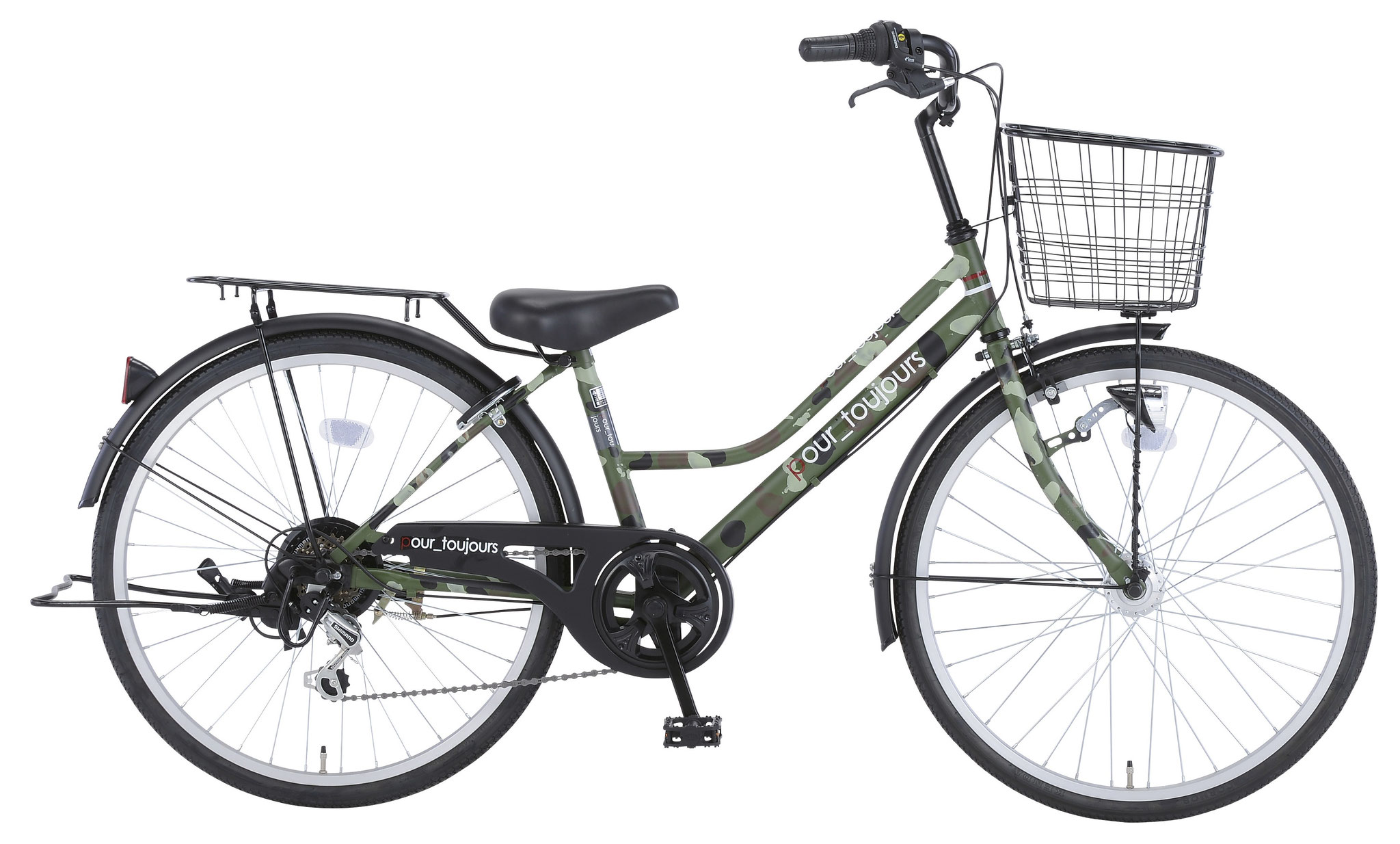 ★店頭にて試乗可★ J7702　シティサイクル　pour-toujours　プールトゥジュール　グリーン　27インチ　６段変速　ダイナモライト　簡易クリーニング済　【リユースのサカイ柏店】　 中古自転車 　流山市 中古自転車 松戸市 中古自転車 我孫子市 中古自転車 船橋市 中古自転車 守谷市 中古自転車 取手市 中古自転車 pour_toujours[プール・トゥジュール]27吋 シティーサイクル 外装6段