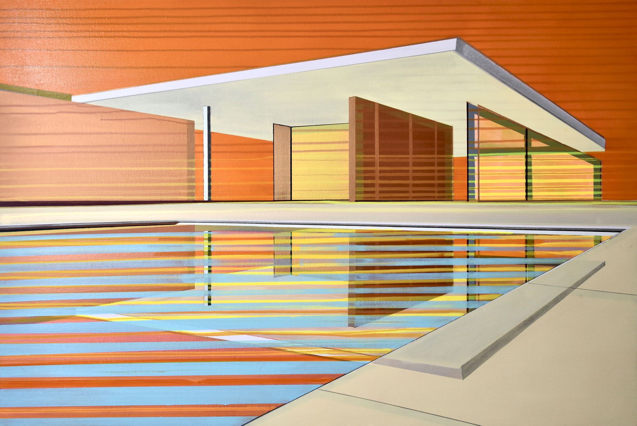 Sunset Oasis, 2024, 150Wx100Hx3,5Dcm