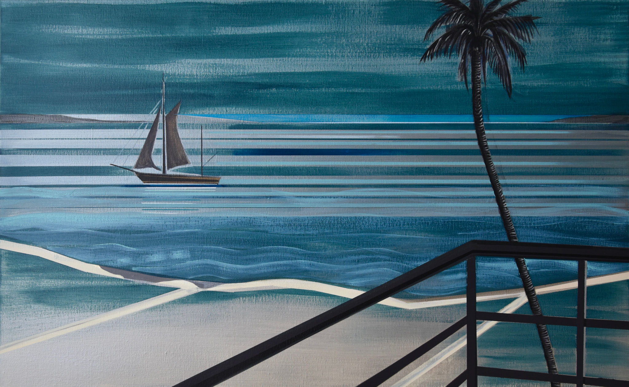 Sailing the Caribbean, 130Wx80Hx2,5DCM