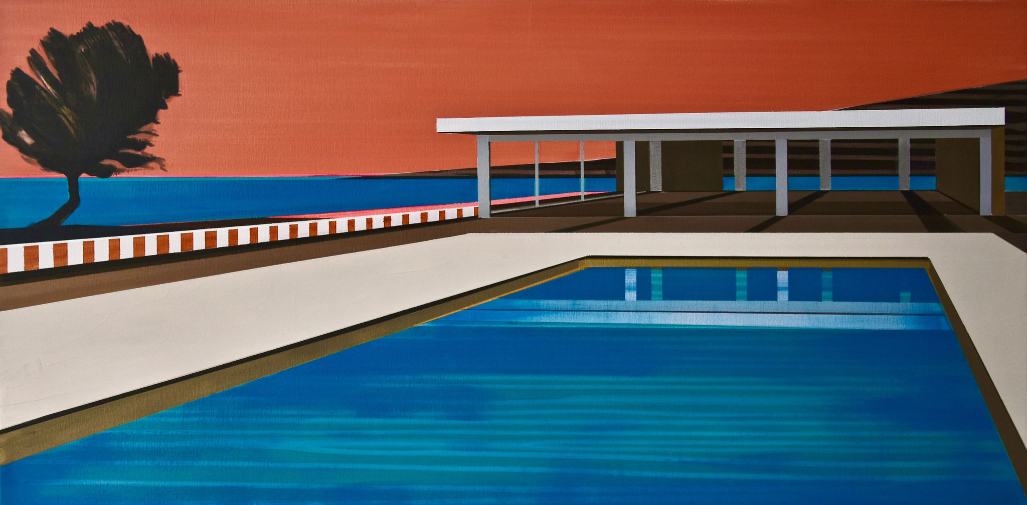 Reflections at Sunset,2024, 160Wx80Hx3,5Dcm