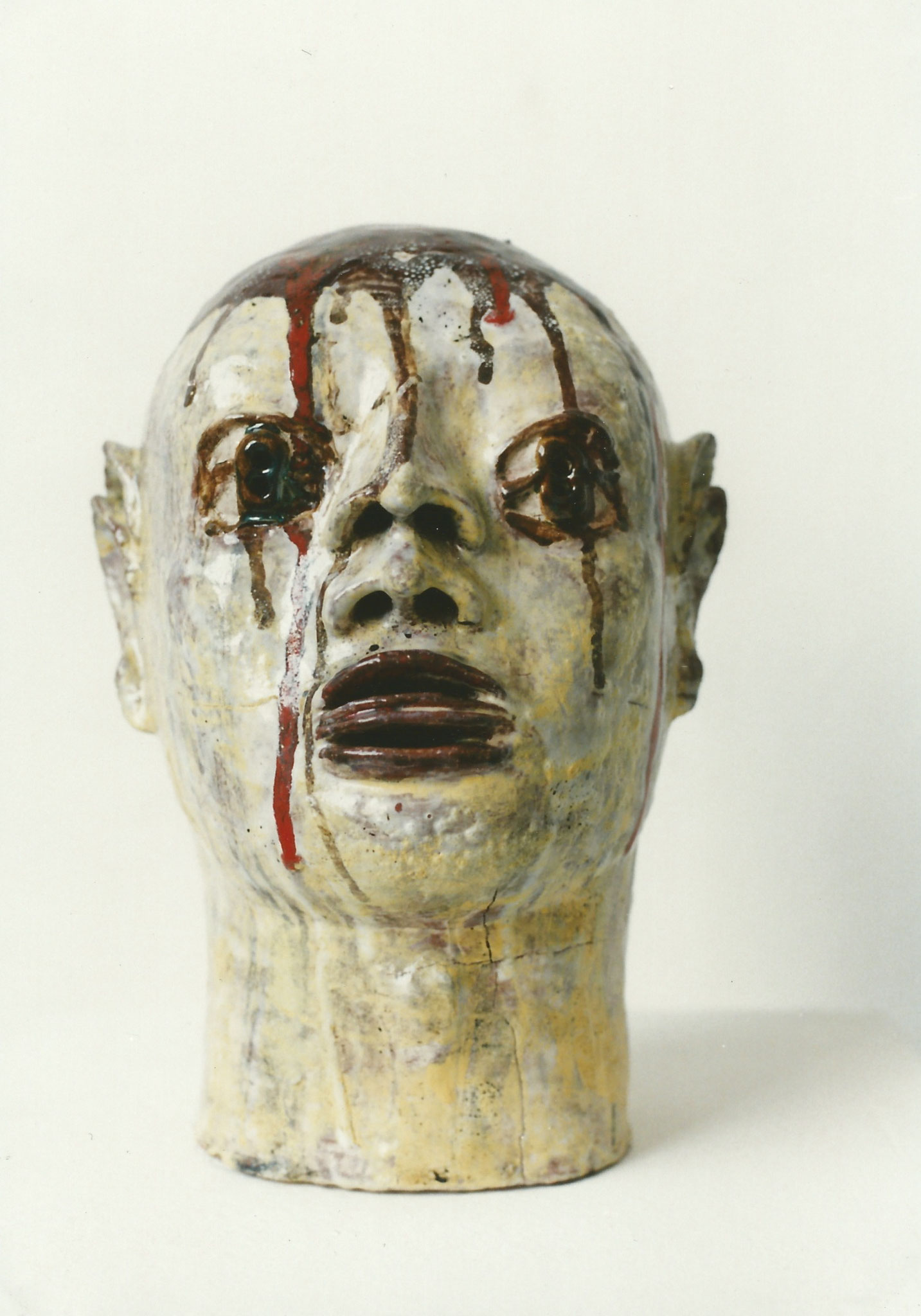 Januskopf Nr.5, Keramik glasiert, 1996 (33,8 x 22,5 x 24,3 cm)