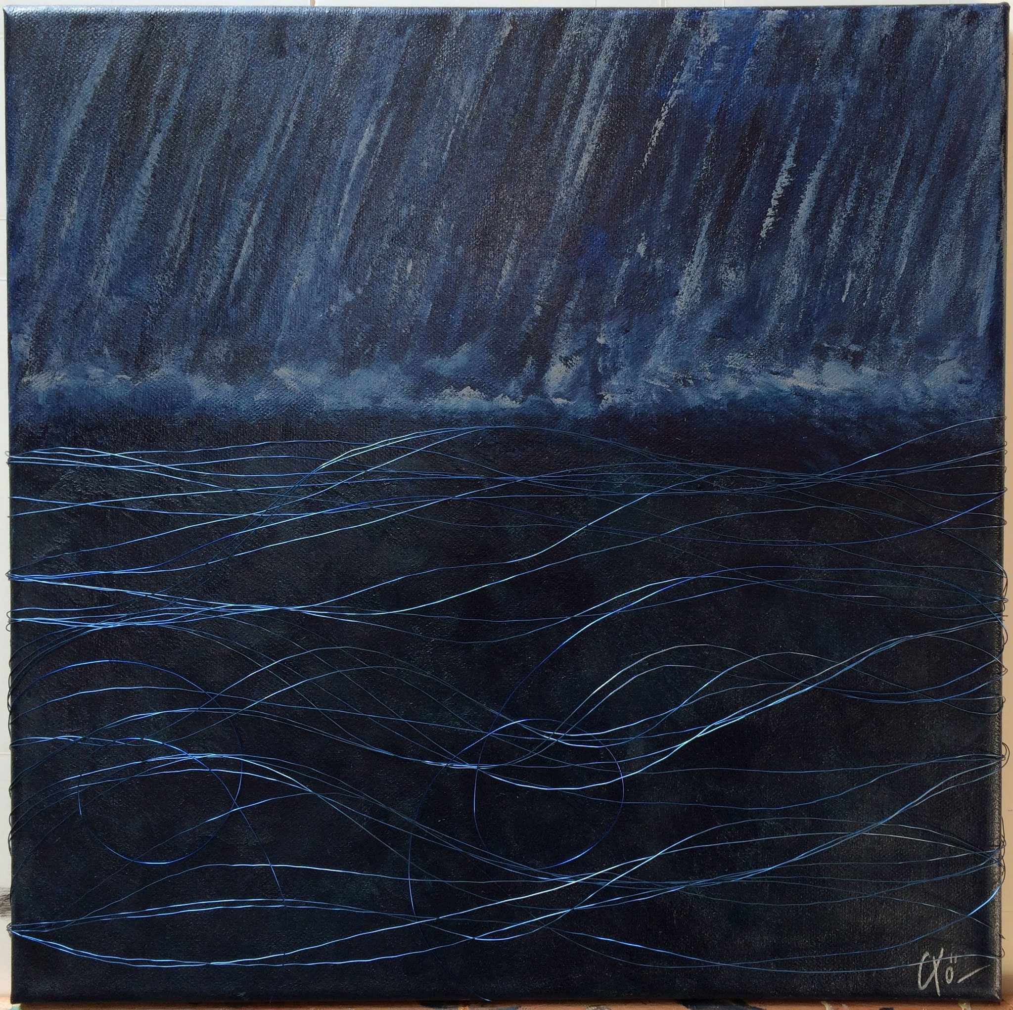 Perturbation en haute mer - 40 x 40 cm
